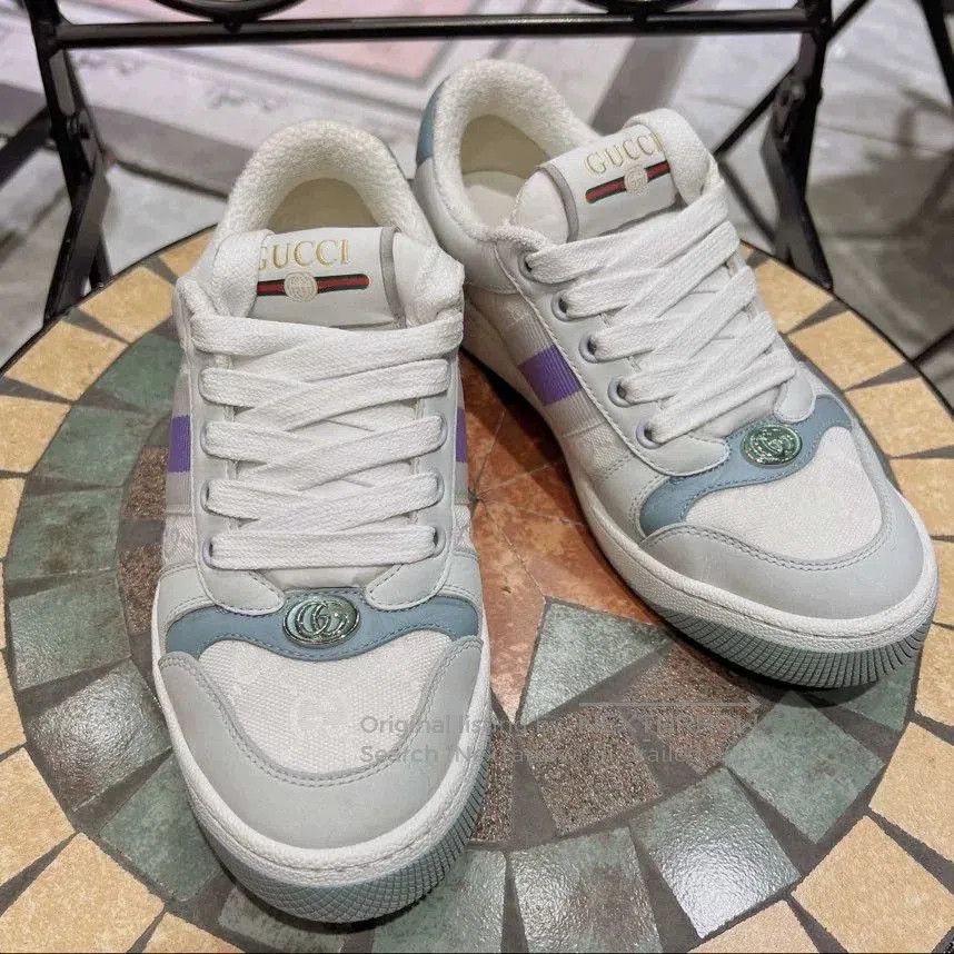 Gucci Gucci Dirty Sneakers Light Blue. Size US 4.5 / IT 34.5 - 1 Thumbnail
