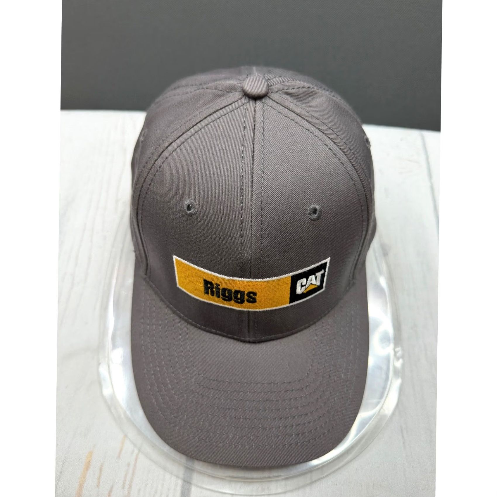 Caterpillar Caterpillar Hat Mens Grey Embroidered Patch Adjustable Workwear Cap OSFA Size ONE SIZE - 2 Thumbnail