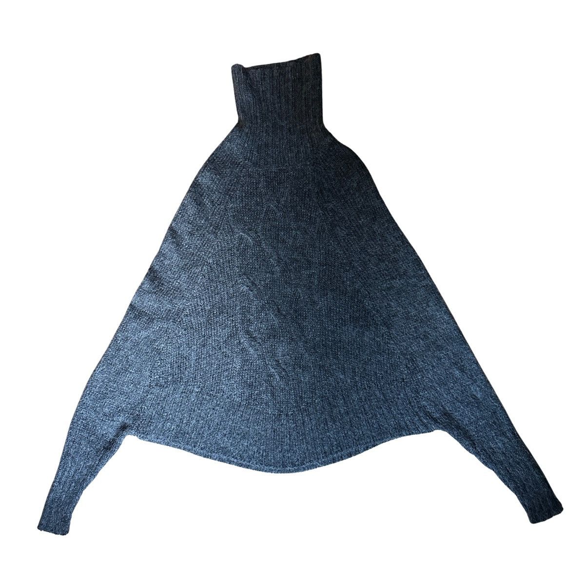 Other Tupertu Italy Gray Mohair Wool Blend Batwing Sweater Poncho Size ONE SIZE - 1 Thumbnail