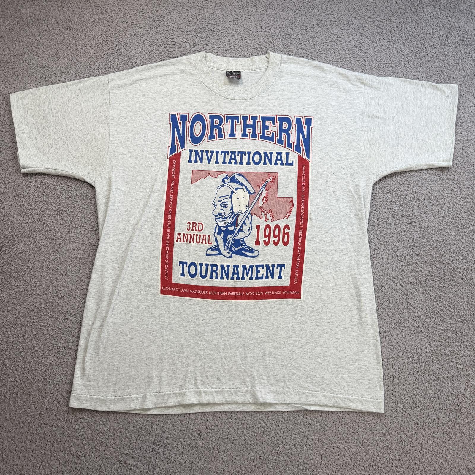 Fruit Of The Loom Vintage 1996 Northern Invitational T Shirt Single Stitch XL Size US XL / EU 56 / 4 - 1 Thumbnail
