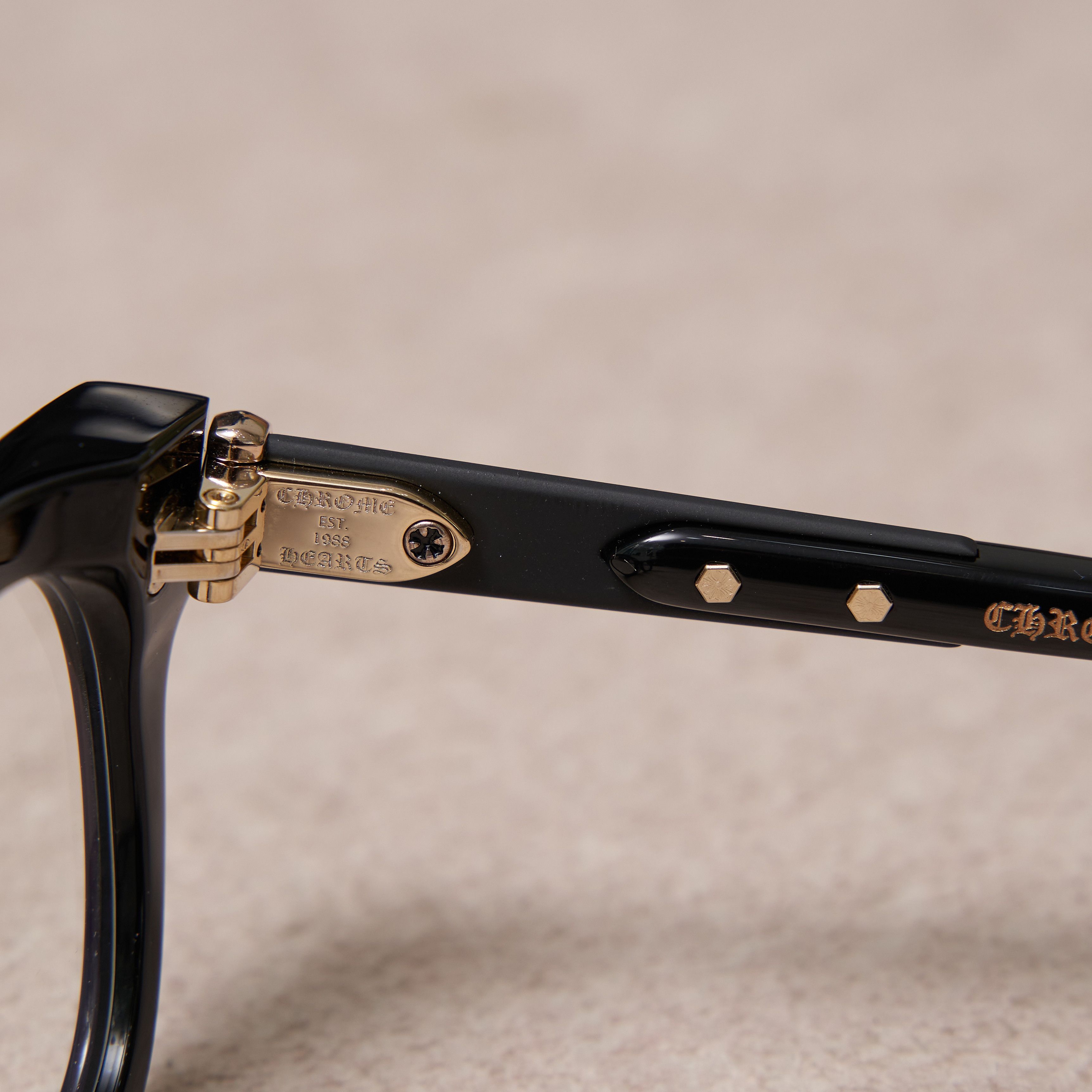 Chrome Hearts CHROME HEARTS BAGGINS BLACK PLASTIC/18KGP Size ONE SIZE - 5 Thumbnail
