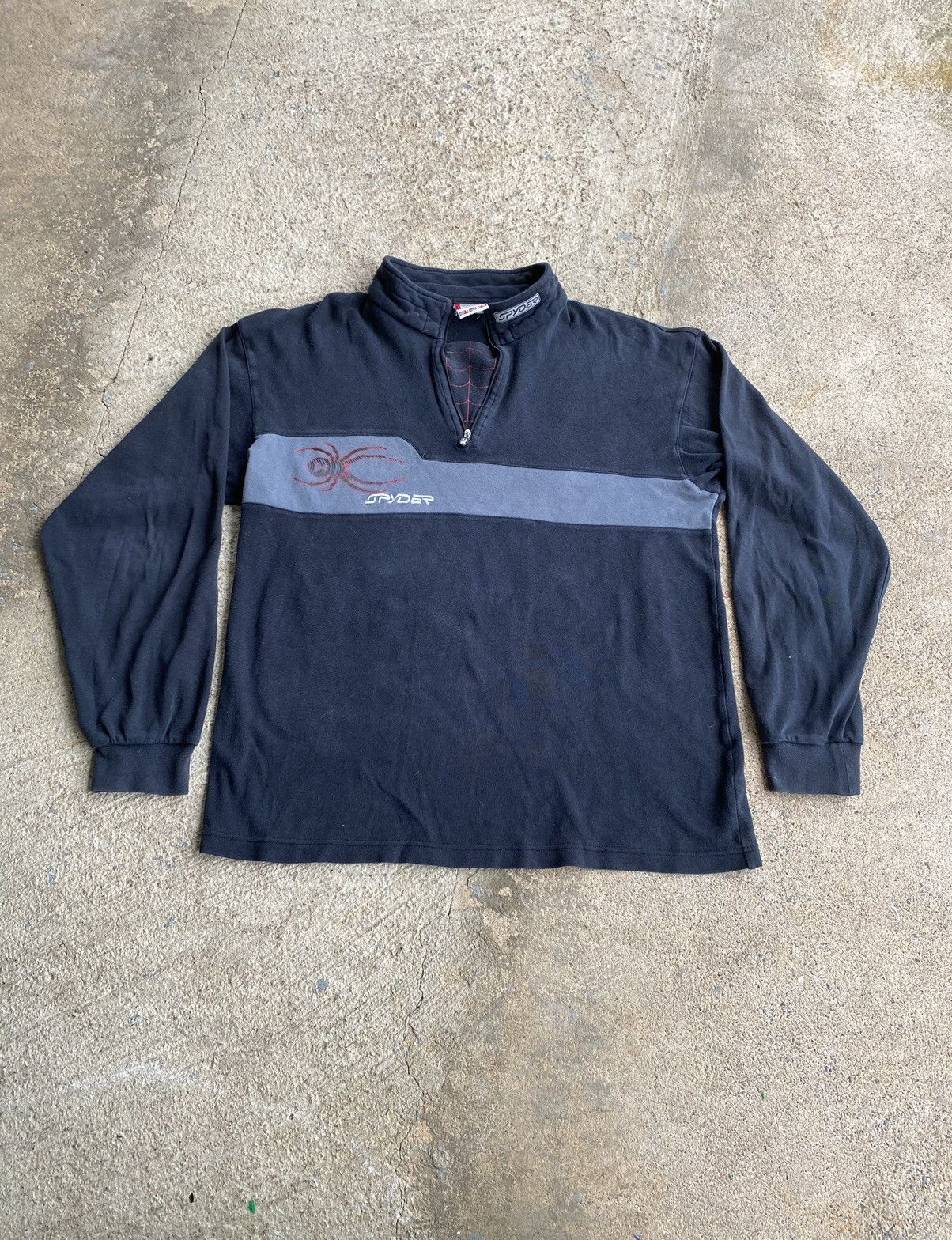 Spyder × Vintage Vintage Y2K Spyder Web Half Zip Pullover Longsleeve Shirt Size US L / EU 52-54 / 3 - 1 Thumbnail