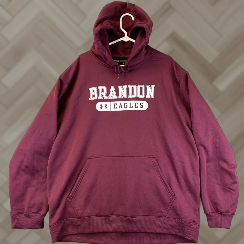 Under Armour VINTAGE Under Armour Hoodie Men's XXL Pullover Fleece Maroon 52-22 Sweatshirt Sportswear Size US XXL / EU 58 / 5 - 1 Thumbnail
