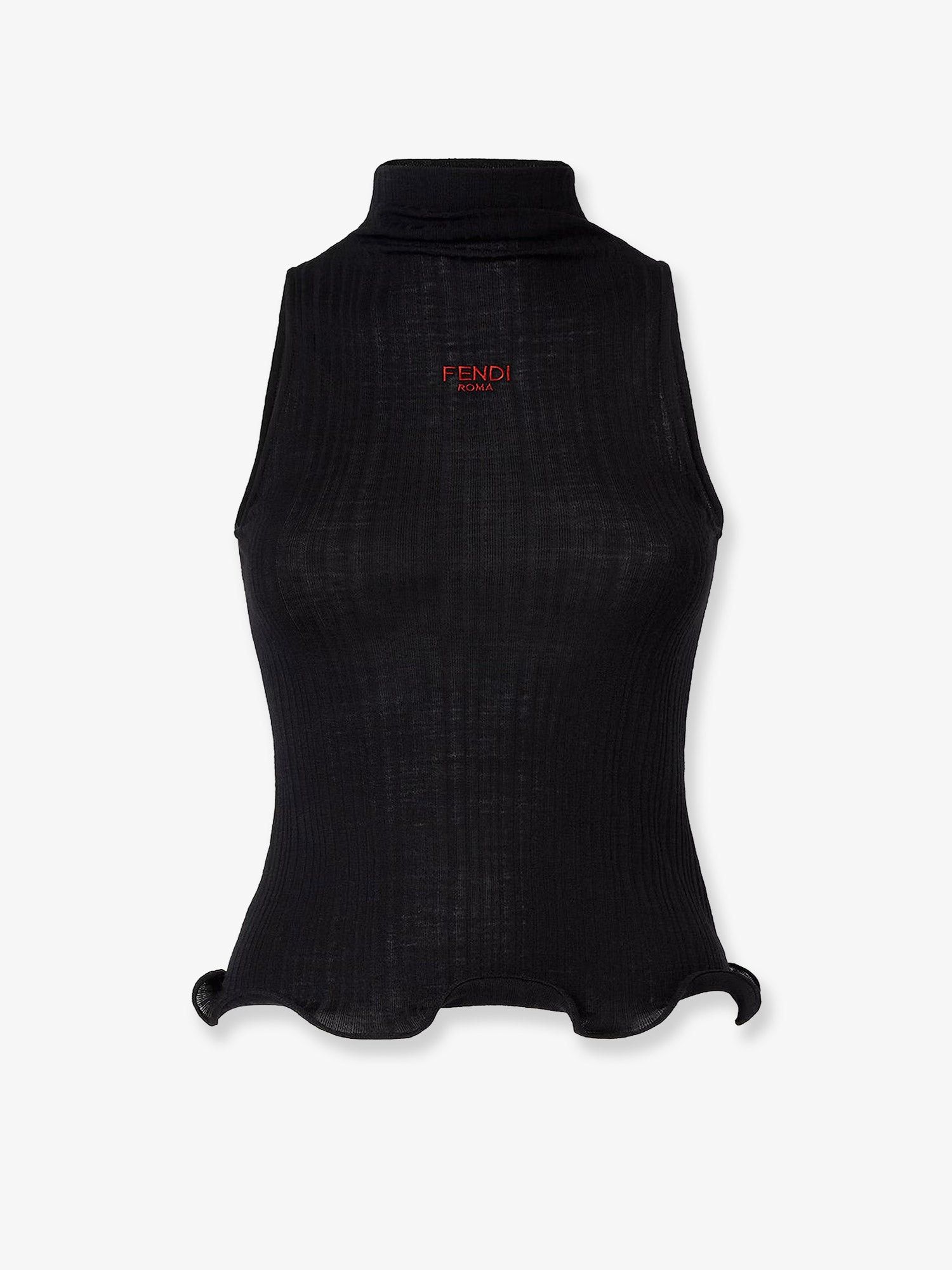 Fendi Ribbed Virgin Wool Top Size M / US 6-8 / IT 42-44 - 1 Thumbnail