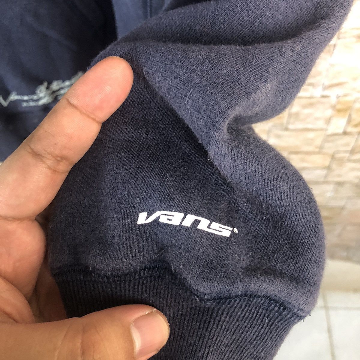 Vans Vans vintage Dark Blue sweatshirt Hoodie #A205 Size US L / EU 52-54 / 3 - 12 Thumbnail
