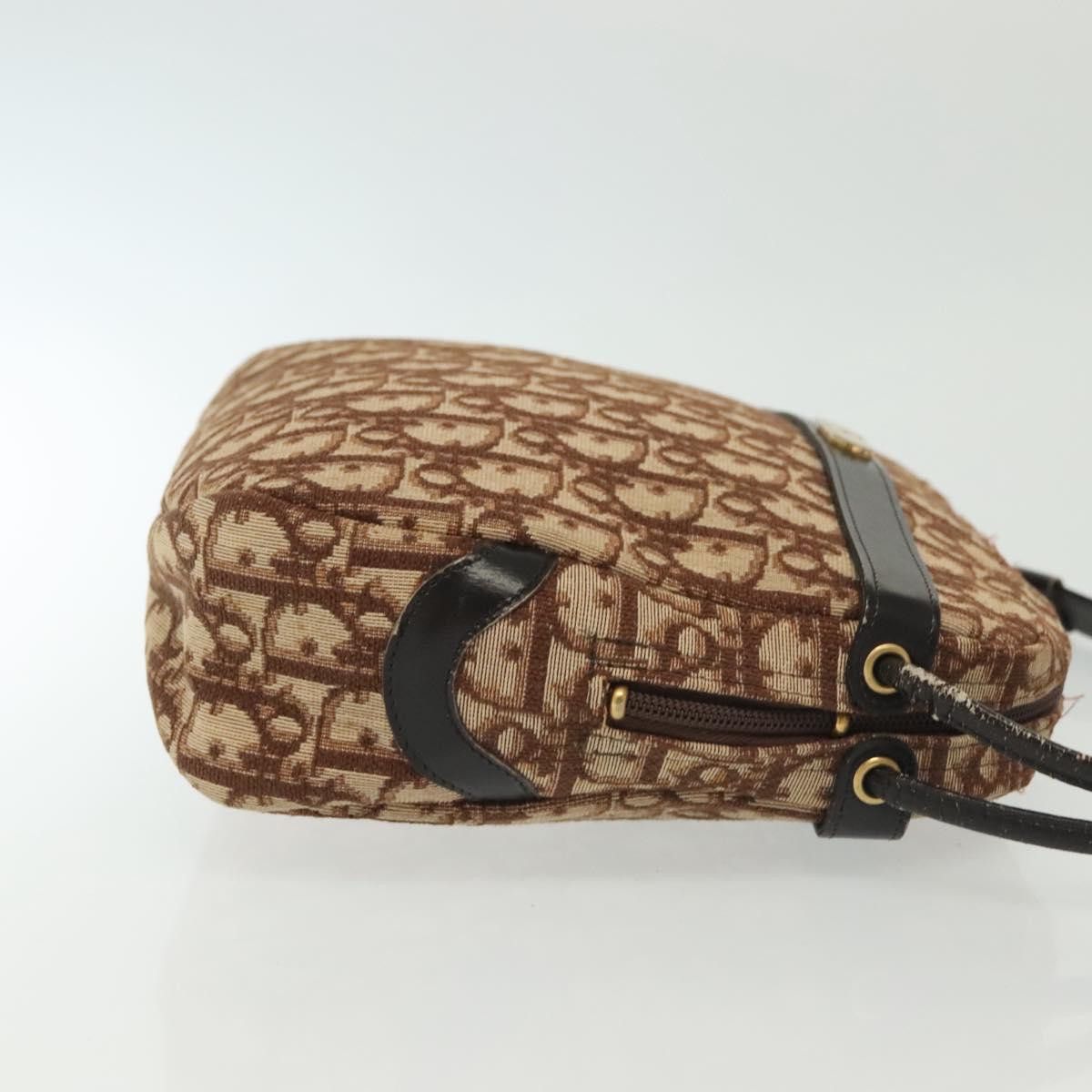 Dior DIOR Trotter Canvas Shoulder Bag Brown Gold Size ONE SIZE - 4 Thumbnail