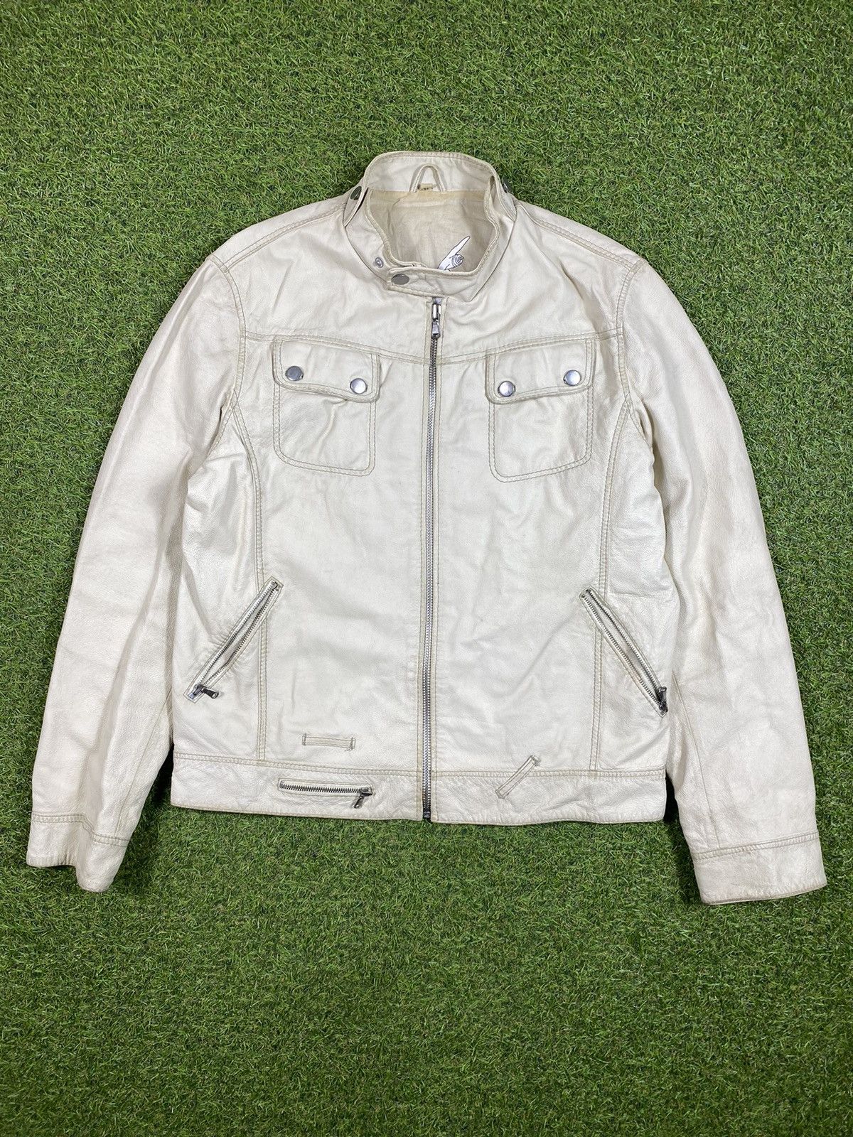 Genuine Leather Vintage 90s Leather jacket streetwear style Size US L / EU 52-54 / 3 - 1 Thumbnail