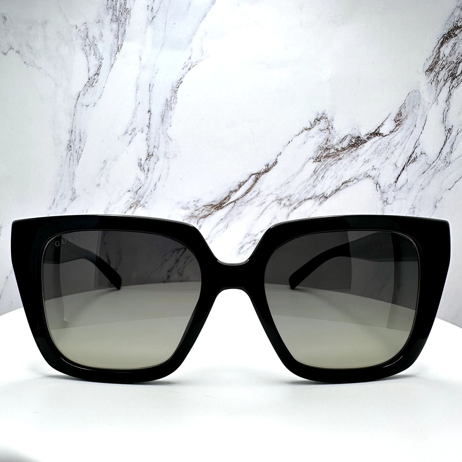 Gucci New GUCCI Sunglasses Black 54mm Square Gold GG Red Green Web Size ONE SIZE - 2 Thumbnail
