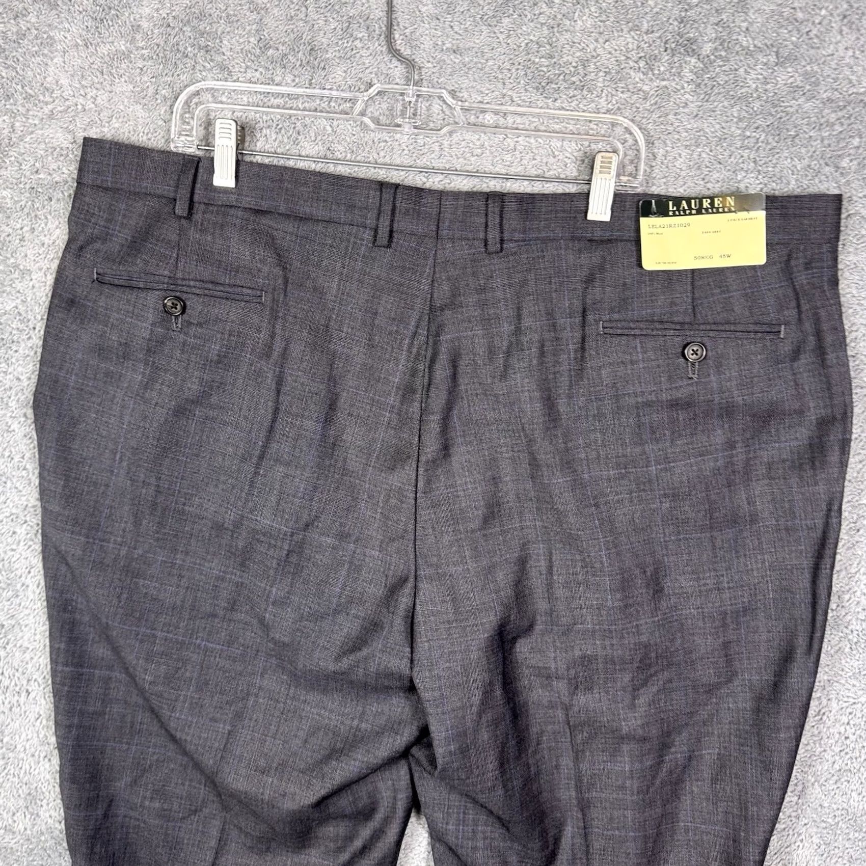 Ralph Lauren Lauren Ralph Lauren Mens Pants 45x36 Unhemmed Wool Dress Slacks Windowpane Size US 44 / EU 60 - 6 Thumbnail