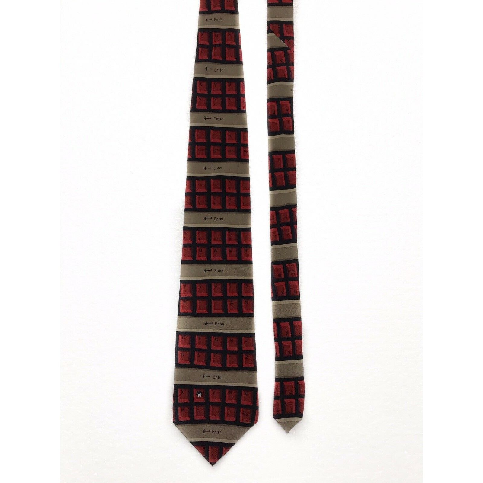 Vicky Davis Vicky Davis All Keyed Up Computer Keyboard 100% Silk Necktie Size ONE SIZE - 2 Thumbnail