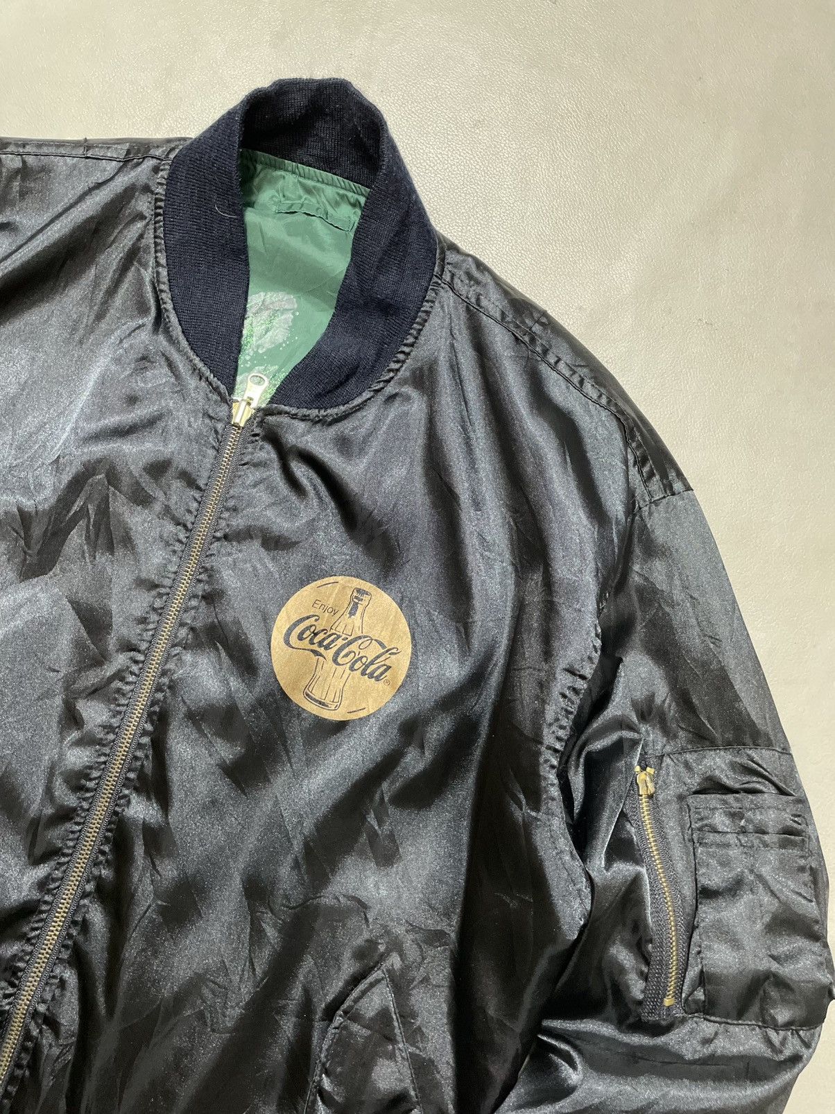 Vintage Vintage Coca Cola Jacket Reversible Bomber Size US L / EU 52-54 / 3 - 5 Thumbnail
