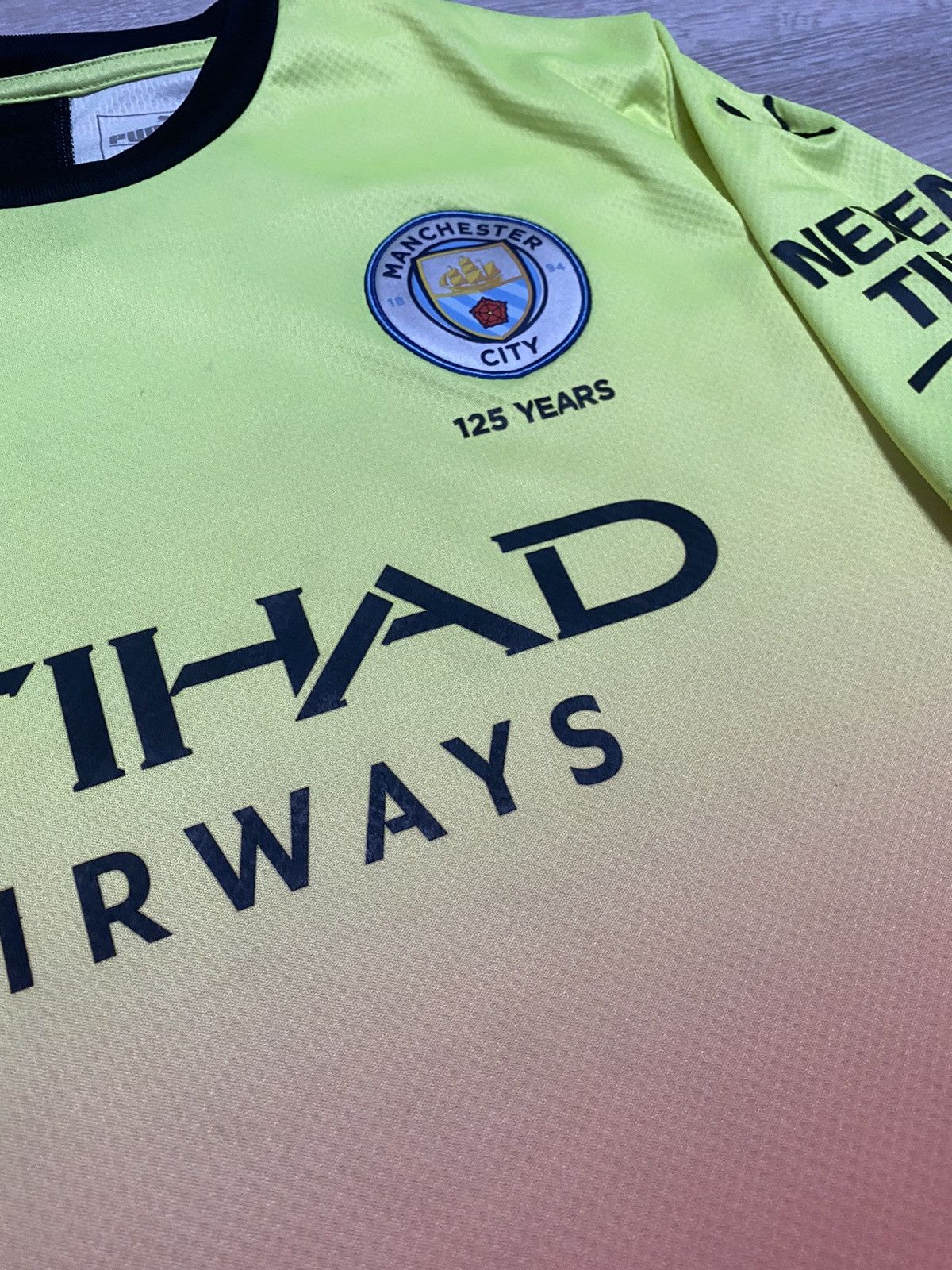 Puma PUMA Men's Manchester City FC Third Jersey Yellow Orange Size US L / EU 52-54 / 3 - 7 Thumbnail
