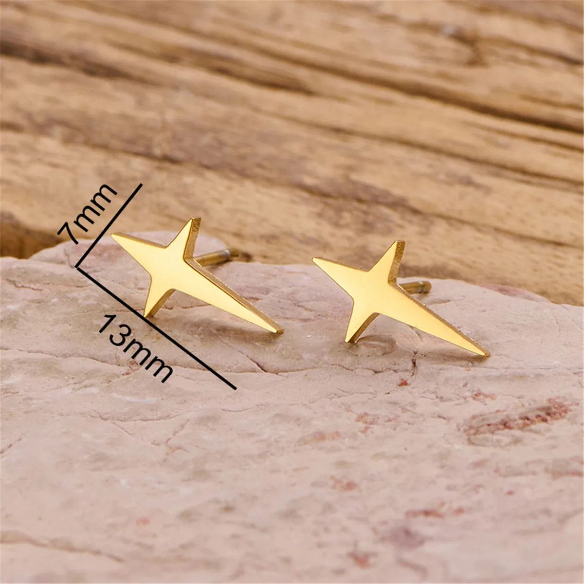Jewelry Star Cross Mini Stud Earrings Charm Earring Gift Size ONE SIZE - 3 Thumbnail