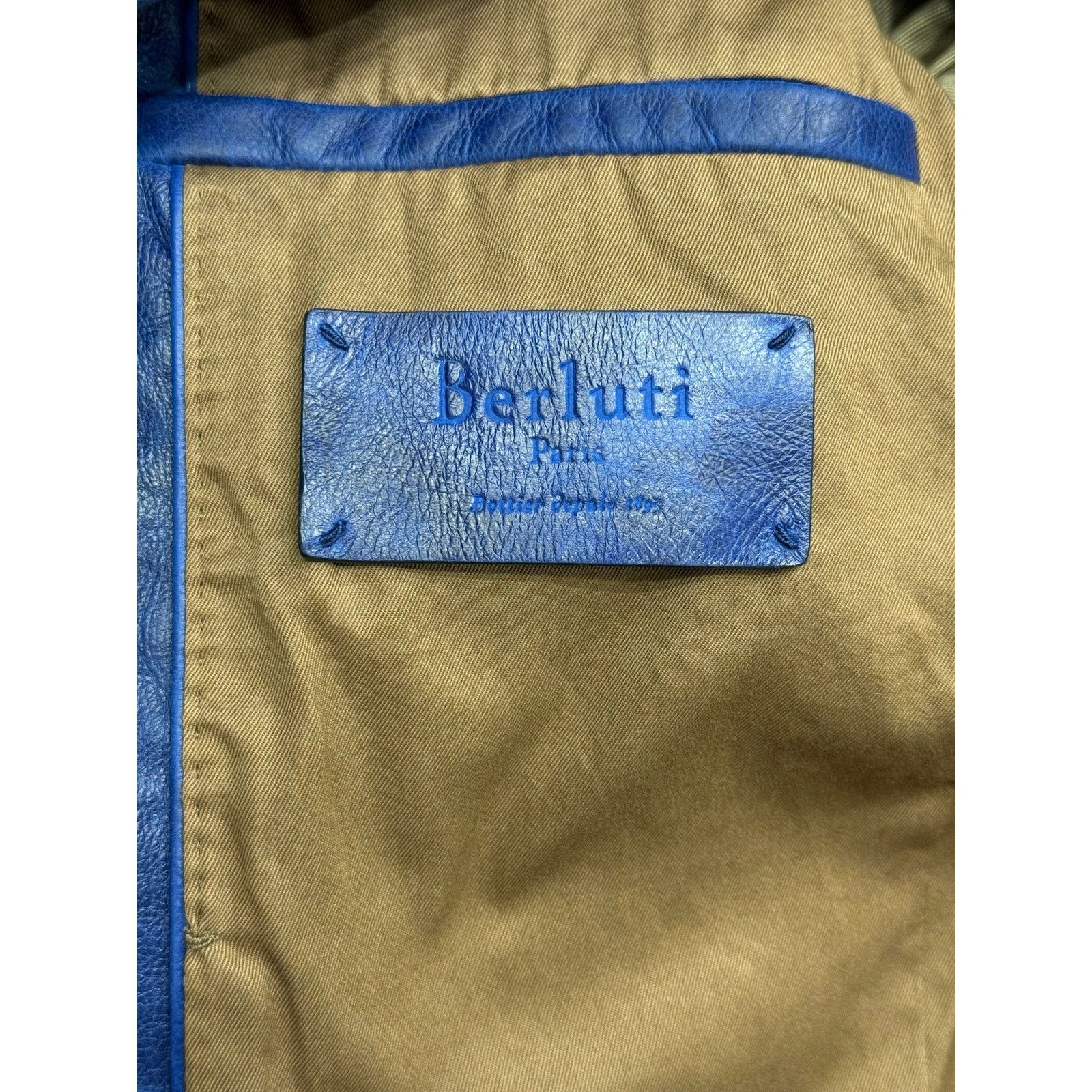 Berluti 2010s Berluti distressed blue biker nabuck leather jacket Size US M / EU 48-50 / 2 - 10 Thumbnail