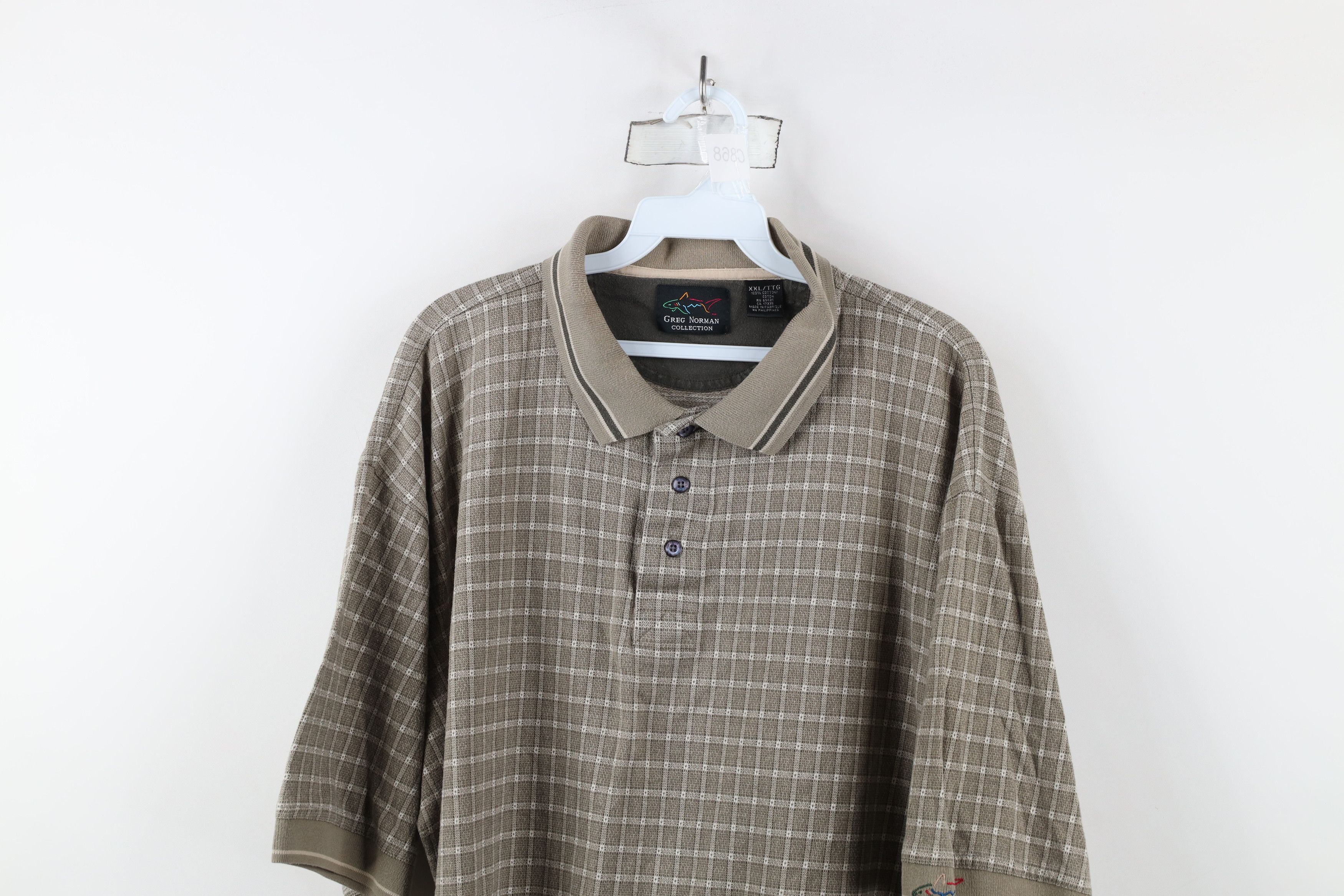Vintage Vintage 90s Streetwear Checkered Knit Collared Polo Shirt Size US XXL / EU 58 / 5 - 2 Thumbnail