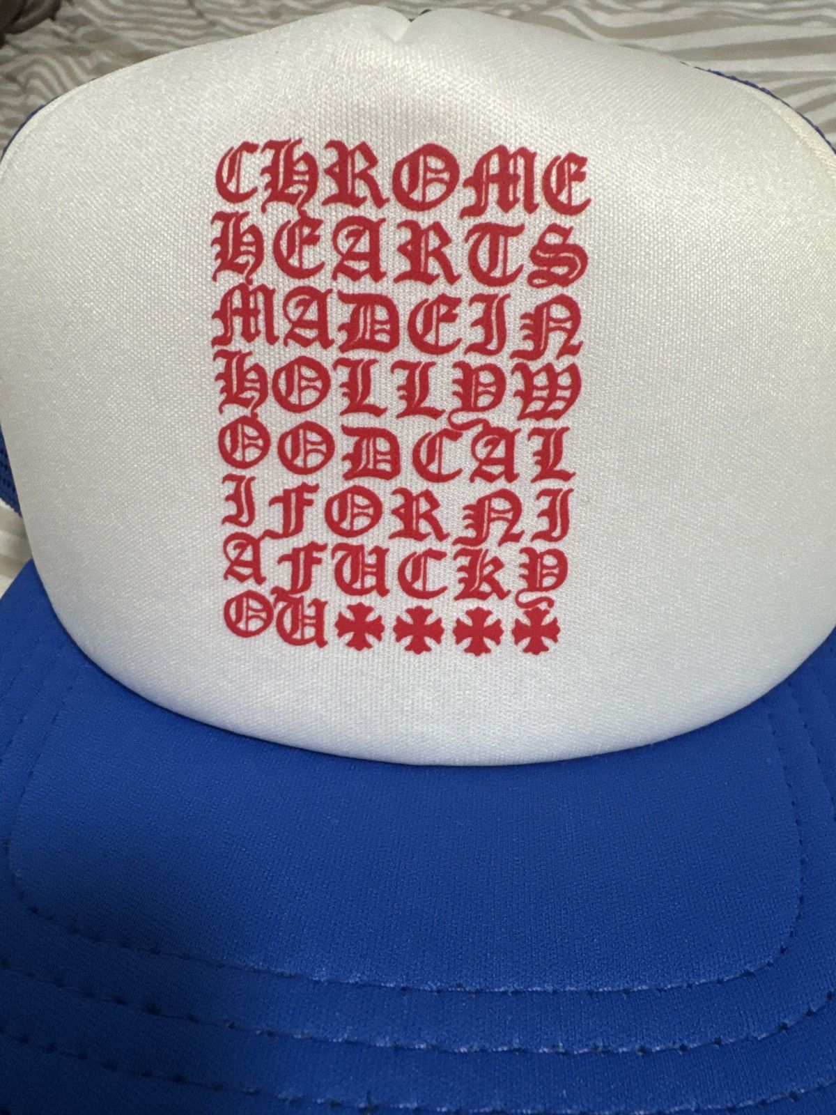 Chrome Hearts Chrome Hearts Eye Chart Trucker Blue Size ONE SIZE - 1 Thumbnail