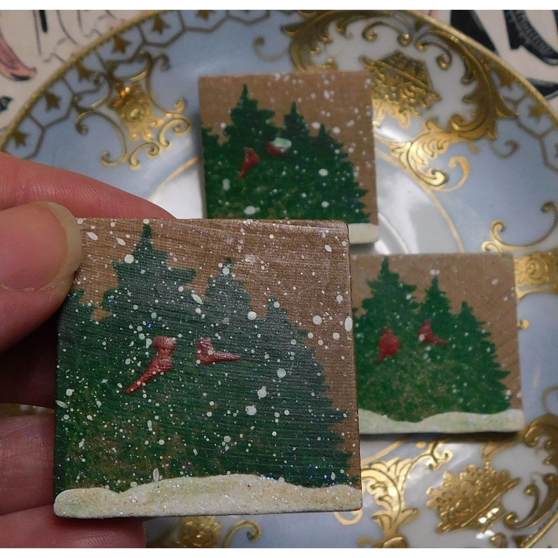Handmade Vintage Handmade Holiday Brooches (Set of 3) Size ONE SIZE - 2 Thumbnail