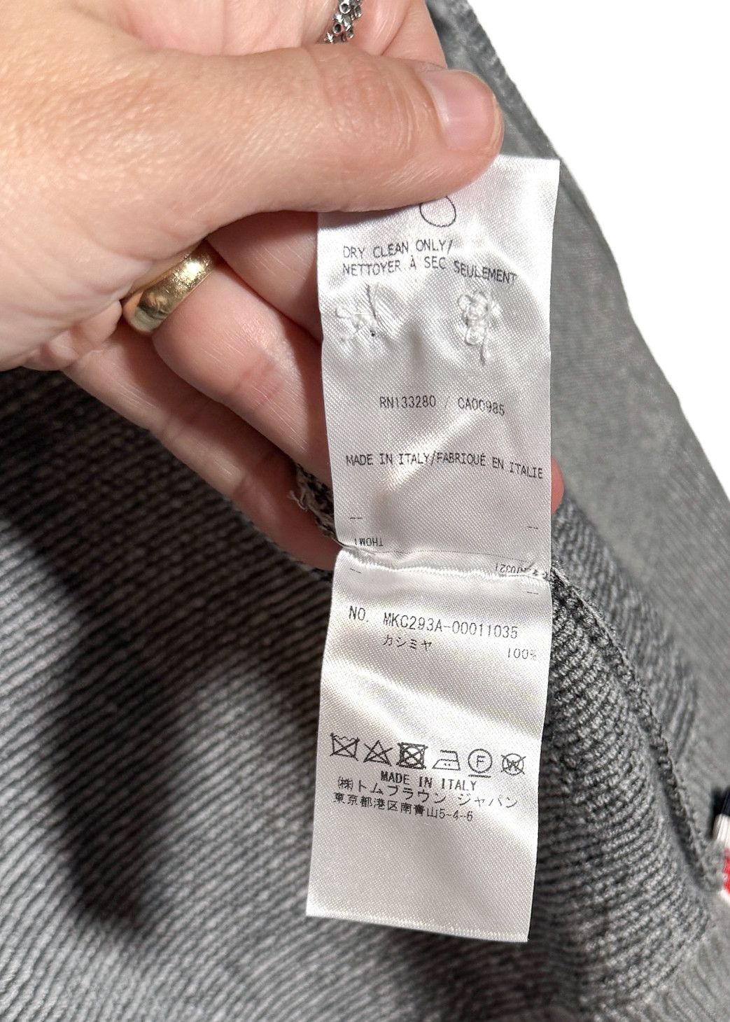 Thom Browne Thom Browne Grey Cashmere Tartan Check Cardigan Sweater Size US XL / EU 56 / 4 - 9 Thumbnail