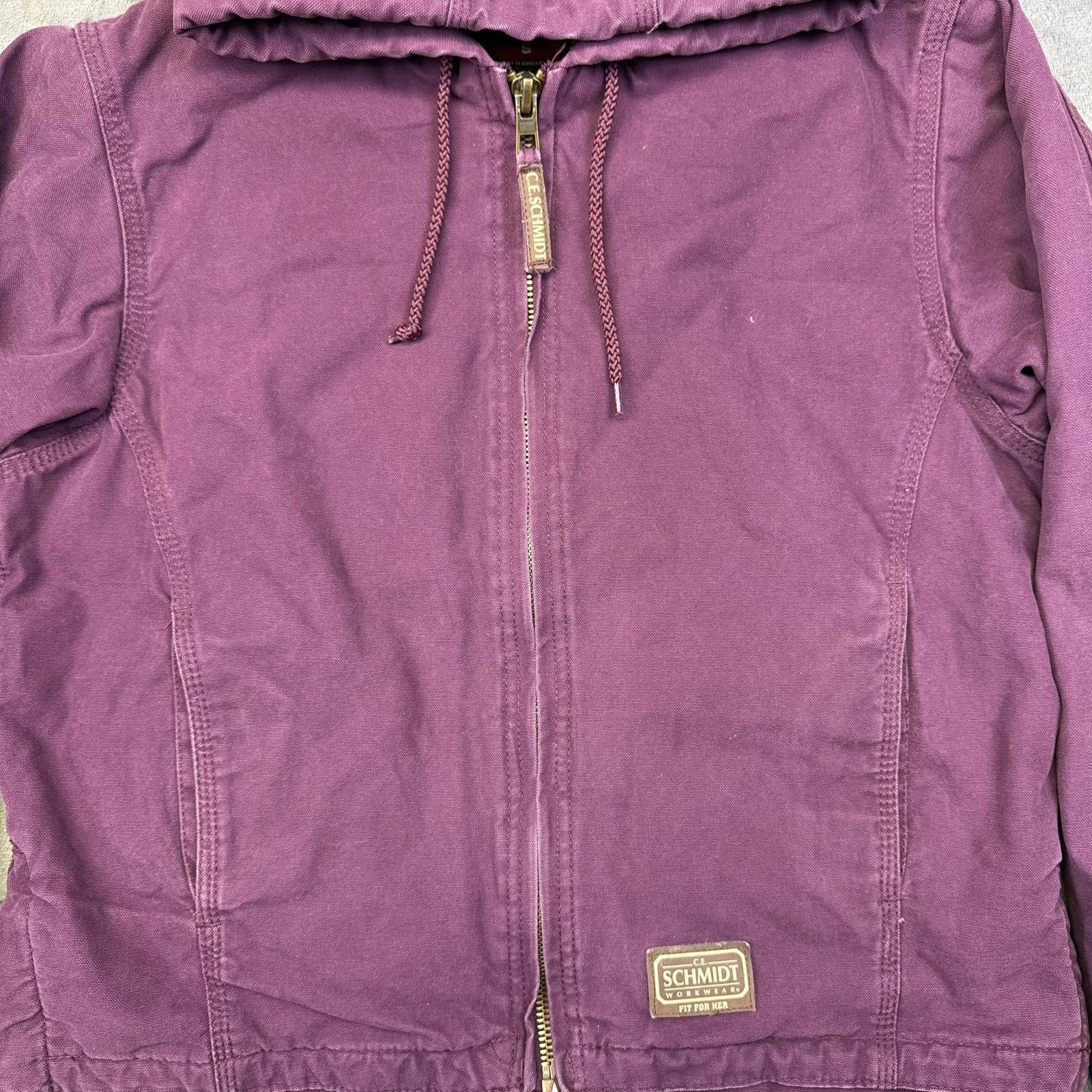 SCHMIDT C.E Schmidt Workwear Canvas Women's Hooded Jacket Size US S / EU 44-46 / 1 - 4 Thumbnail