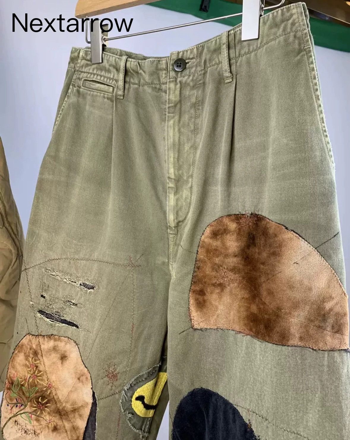 Kapital Kapital Patch Embroidered Smiling Face Splicing Pants Size US 28 / EU 44 - 2 Thumbnail