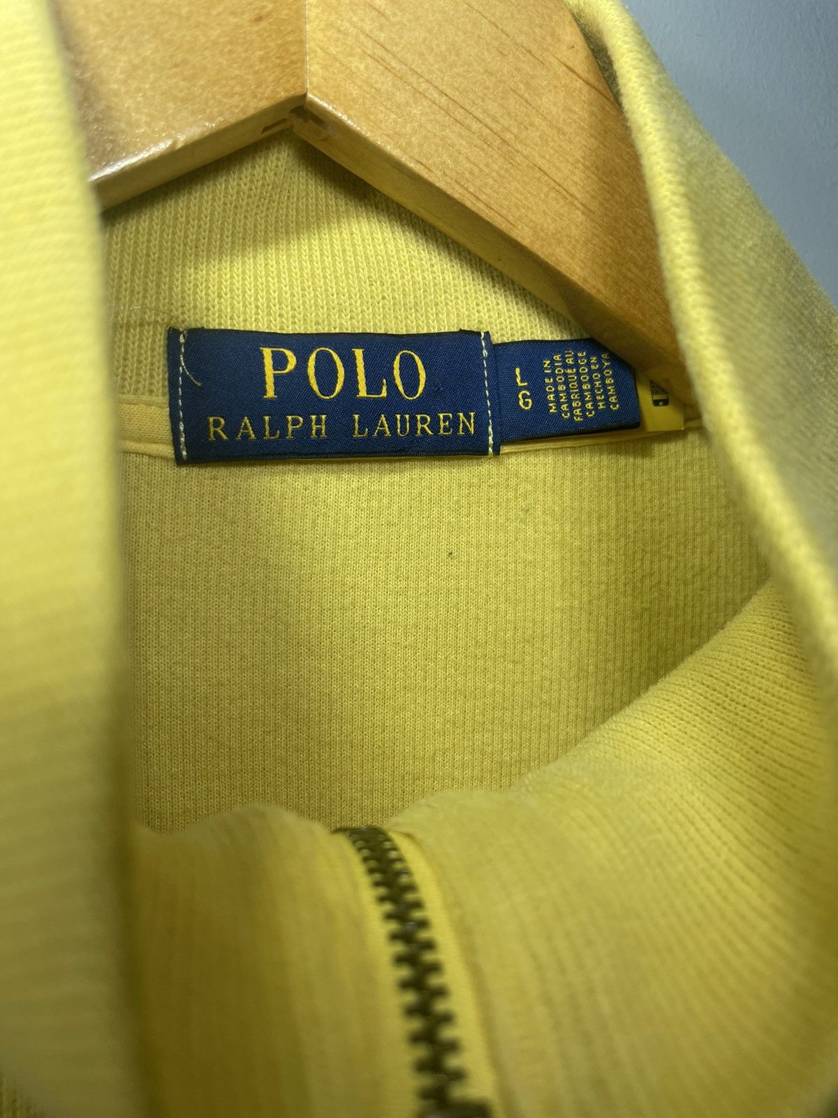 Polo Ralph Lauren Polo Ralph Lauren Pullover Yellow 1/4 Quarter Zip Sweater L Size US L / EU 52-54 / 3 - 3 Thumbnail