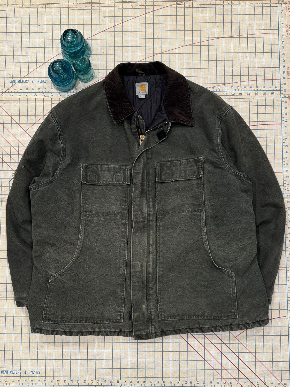 Carhartt Carhartt Jacket Mens Green C26 MOS Canvas Arctic Quilt