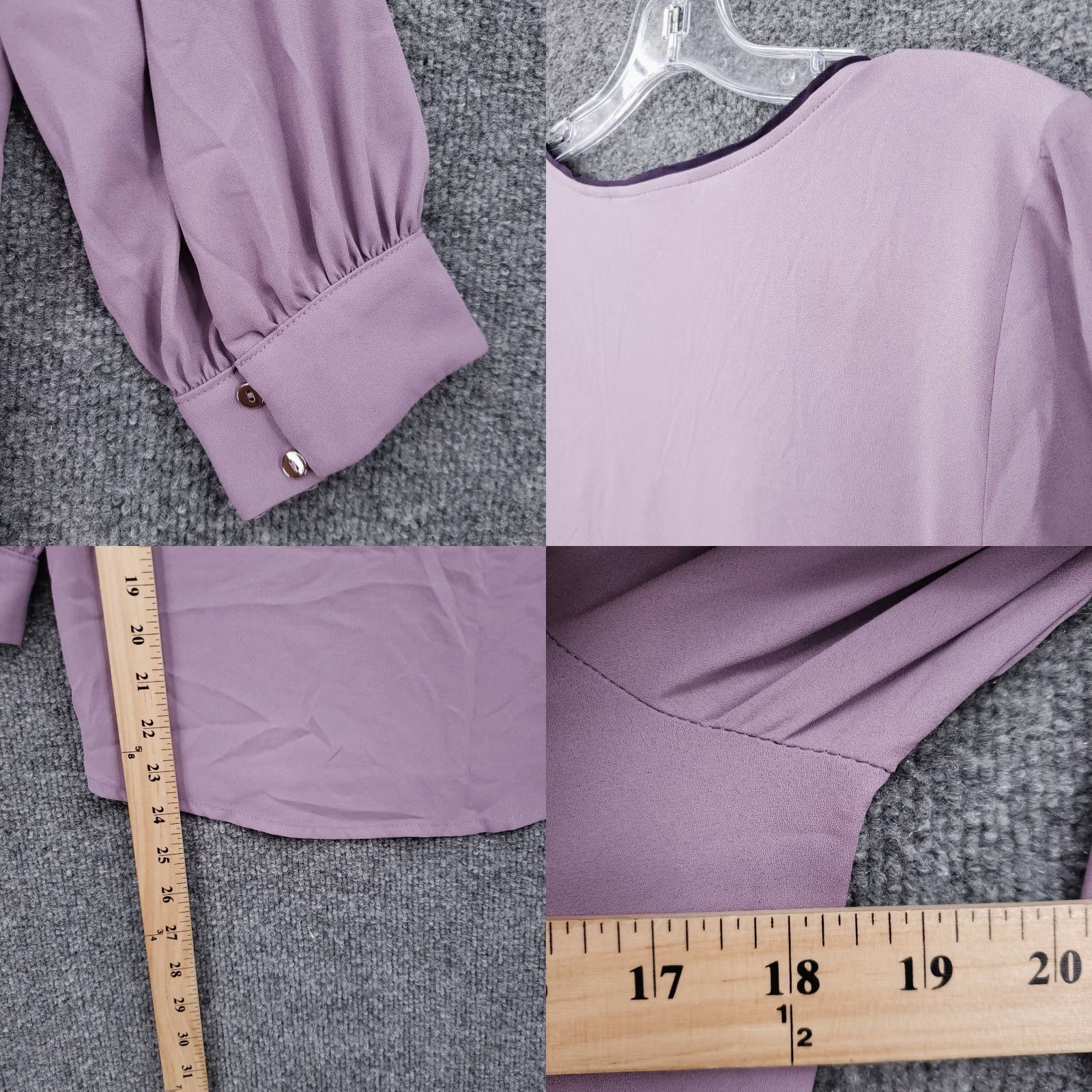Vintage New York & Company Blouse Womens XS Purple 7th Avenue Design Studio 3/4 Sleeves Size XS / US 0-2 / IT 36-38 - 8 Thumbnail