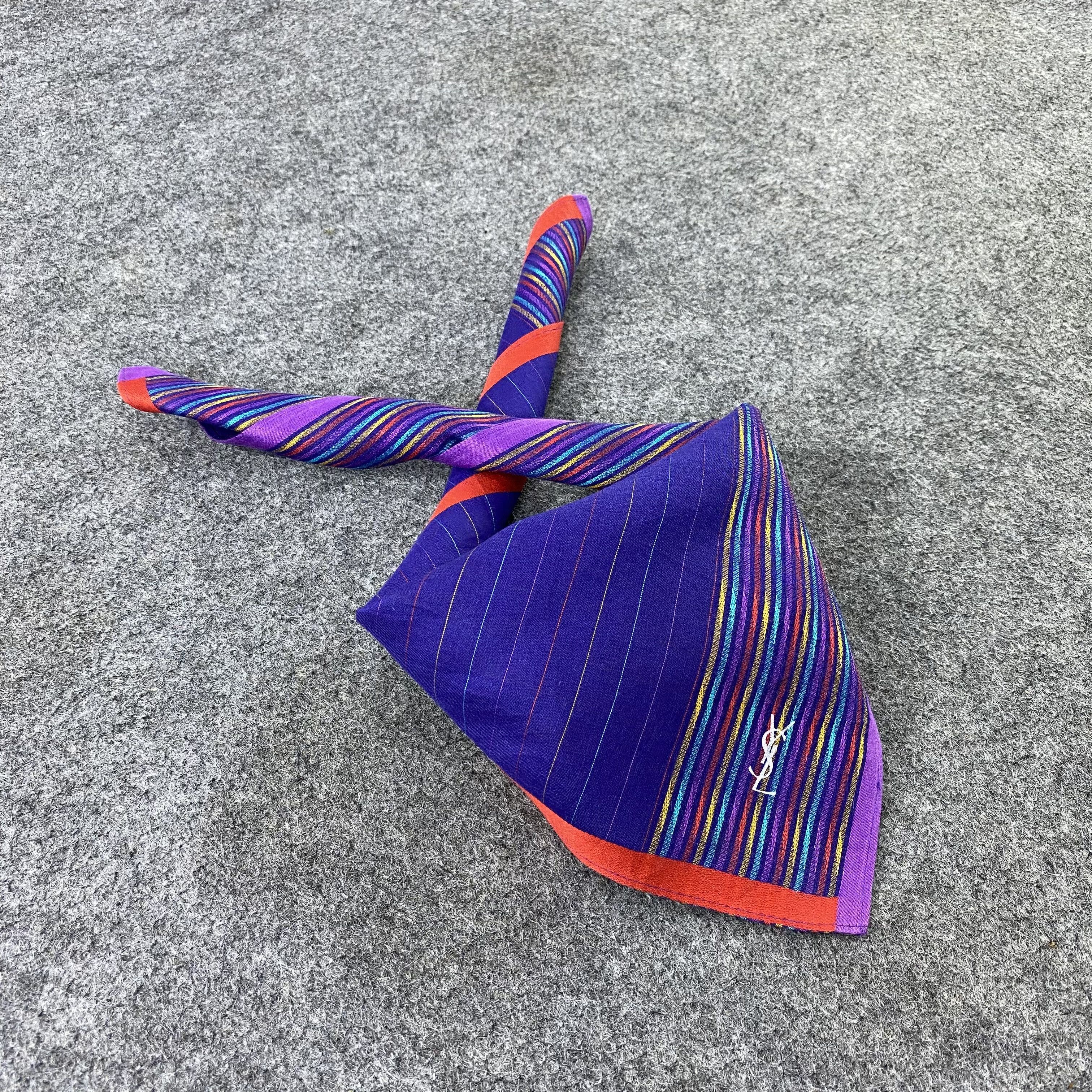 Vintage × Yves Saint Laurent Yves Saint Laurent Handkerchief / Bandana /Neckerchief-B1300 Size ONE SIZE - 1 Thumbnail