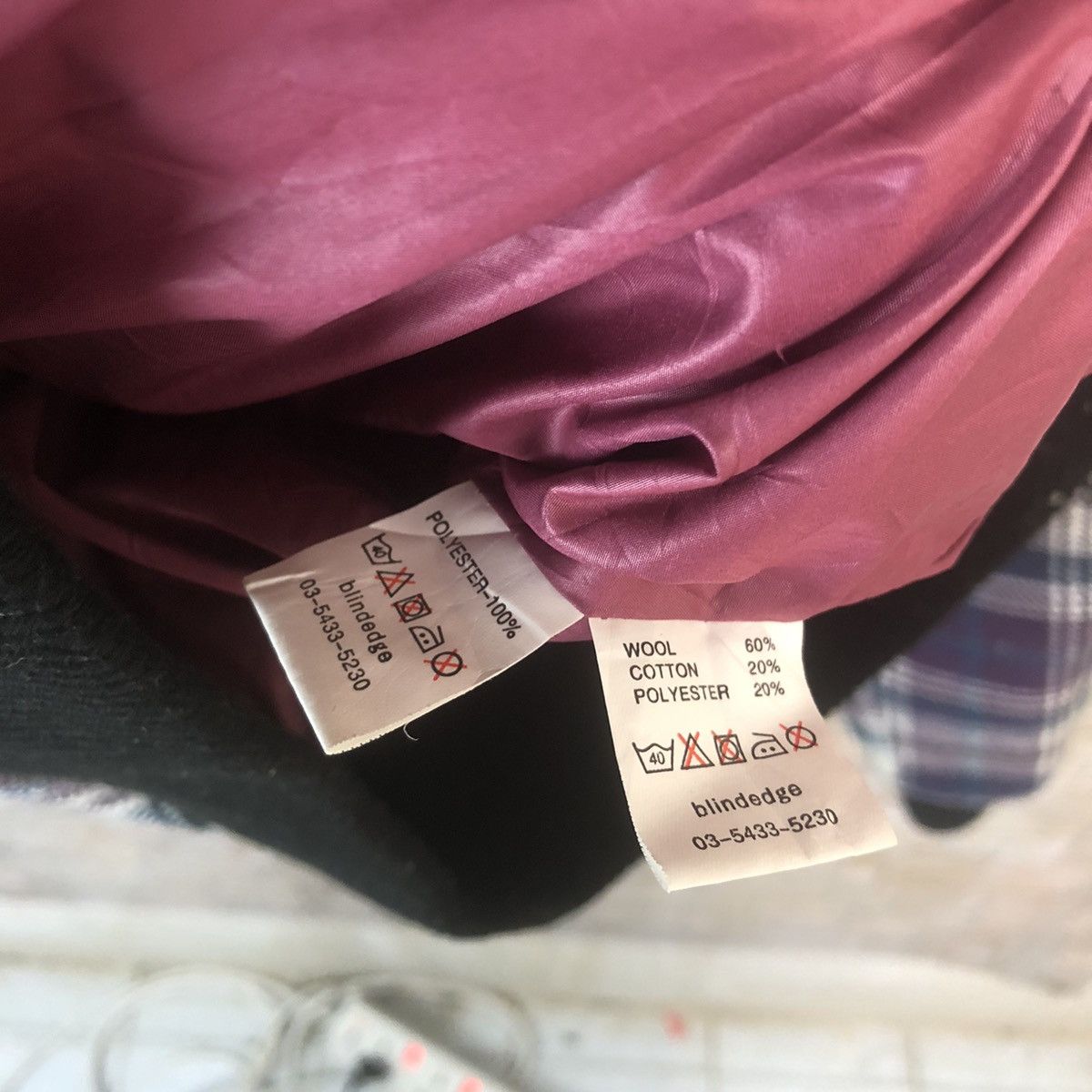 Japanese Brand Amp By Manydope Purpel Checked Purple Bomber Jacket #A15 Size M / US 6-8 / IT 42-44 - 12 Thumbnail