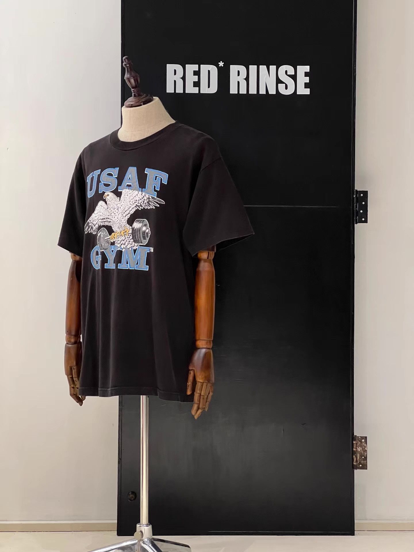 Balenciaga Vintage Washed Eagle USAF Short Sleeve T-shirt Q13 Size US L / EU 52-54 / 3 - 1 Thumbnail