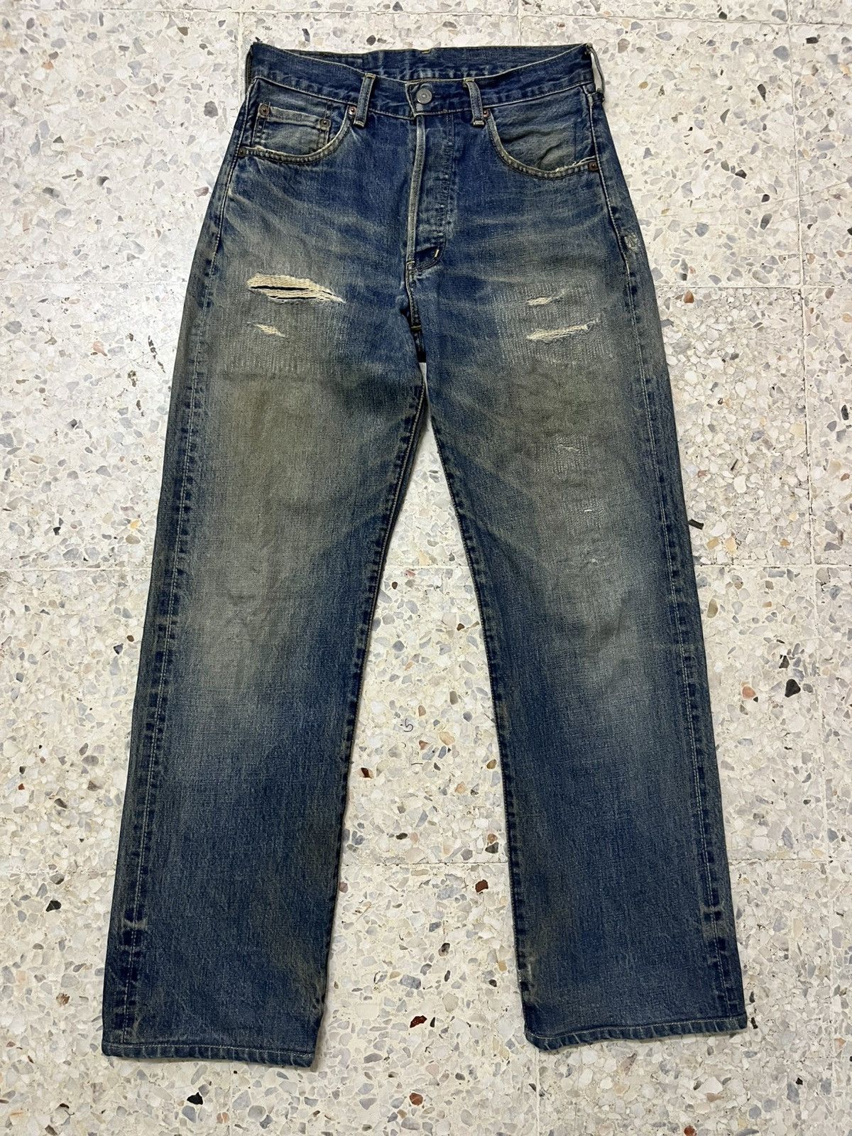 Levi's Vintage Clothing Levi’s 503B Vintage Selvedge Denim Heavy Fade Rare Size US 29 - 1 Thumbnail