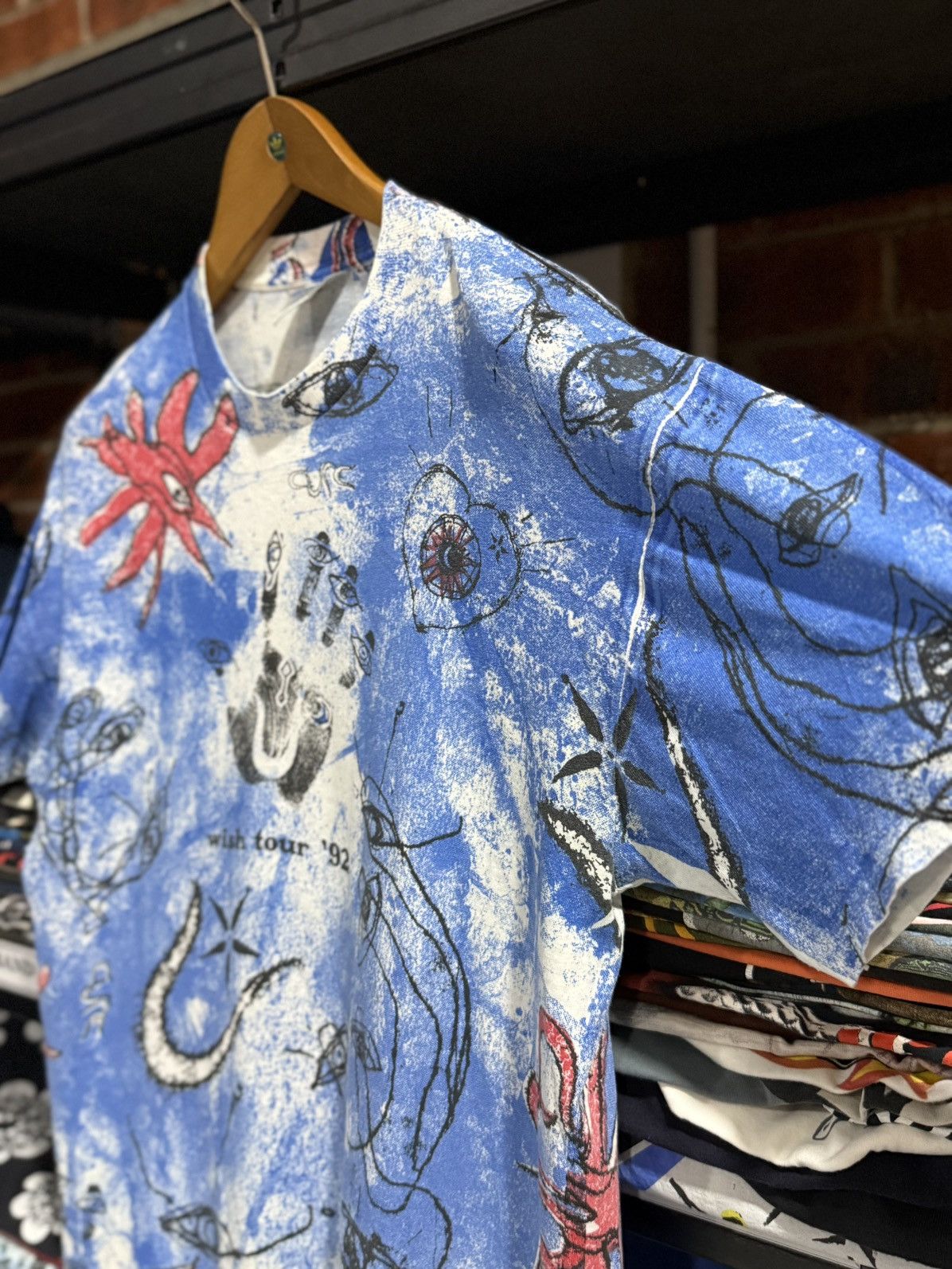Band Tees × Vintage Vintage 90s The Cure Wish Tour Brockum Tee Size US L / EU 52-54 / 3 - 7 Thumbnail