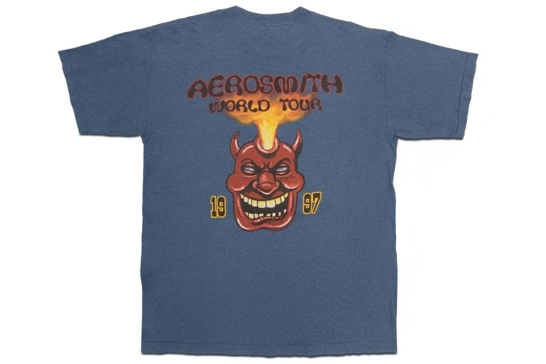 Band Tees 90's Aerosmith 「Nine Lives」ツアー Tシャツ Size US L / EU 52-54 / 3 - 6 Thumbnail