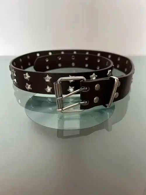 image of Vintage Star Rivet Belt (Coffee Brown), Men's