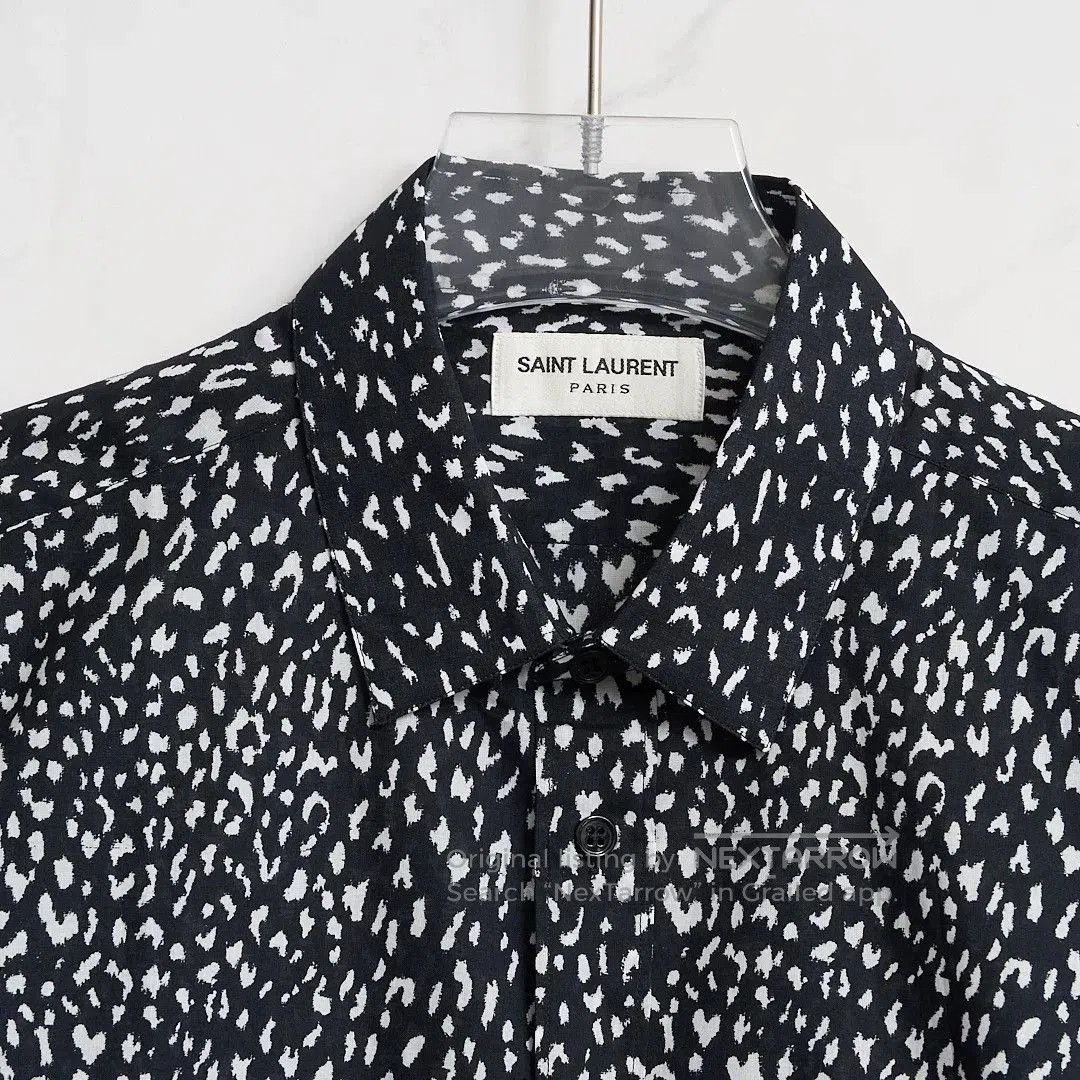 Saint Laurent Paris Saint Laurent Polka Dot Long-Sleeve Shirt. Size US XXS / EU 40 - 2 Thumbnail