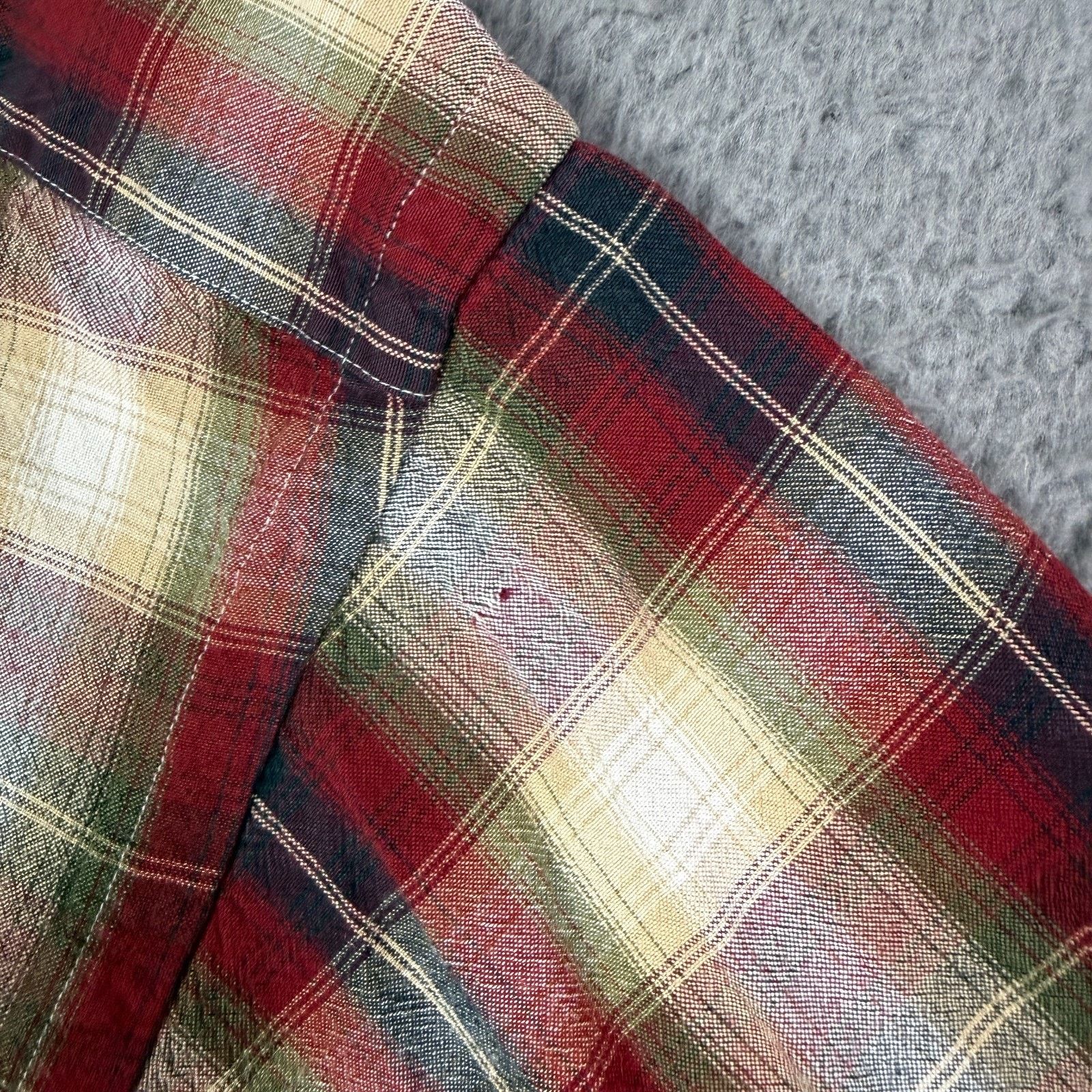 RRL Ralph Lauren × Ralph Lauren RRL Ralph Lauren Shirt Rayon Wool Loop Collar Shadow Plaid Size US M / EU 48-50 / 2 - 6 Thumbnail