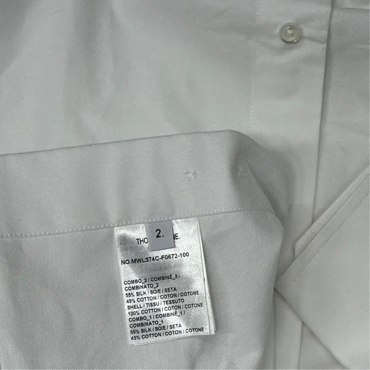 Thom Browne Thom Browne White Long Sleeve Shirt -2507 Size US S / EU 44-46 / 1 - 4 Thumbnail