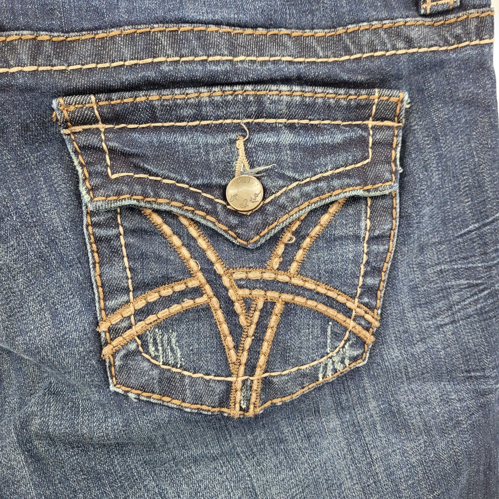 Other Kut From The Kloth Womens So Low Jeans Sz14 Dark Wash Bootcu Size 36" / US 14 / IT 50 - 12 Thumbnail