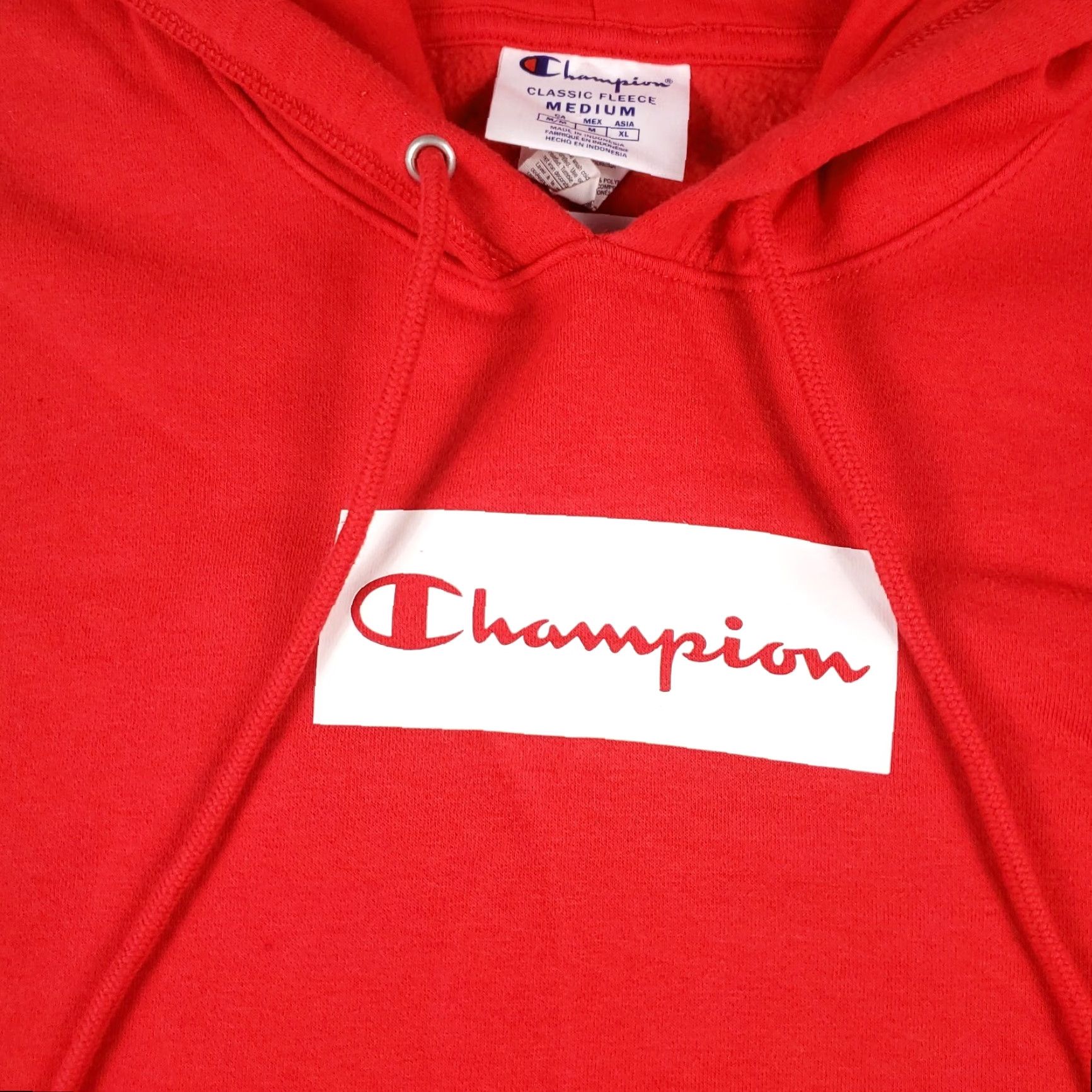 Champion Champion Hoodie Mens Medium Red Casual Pullover Sweatshirt Fleece Size US M / EU 48-50 / 2 - 2 Thumbnail