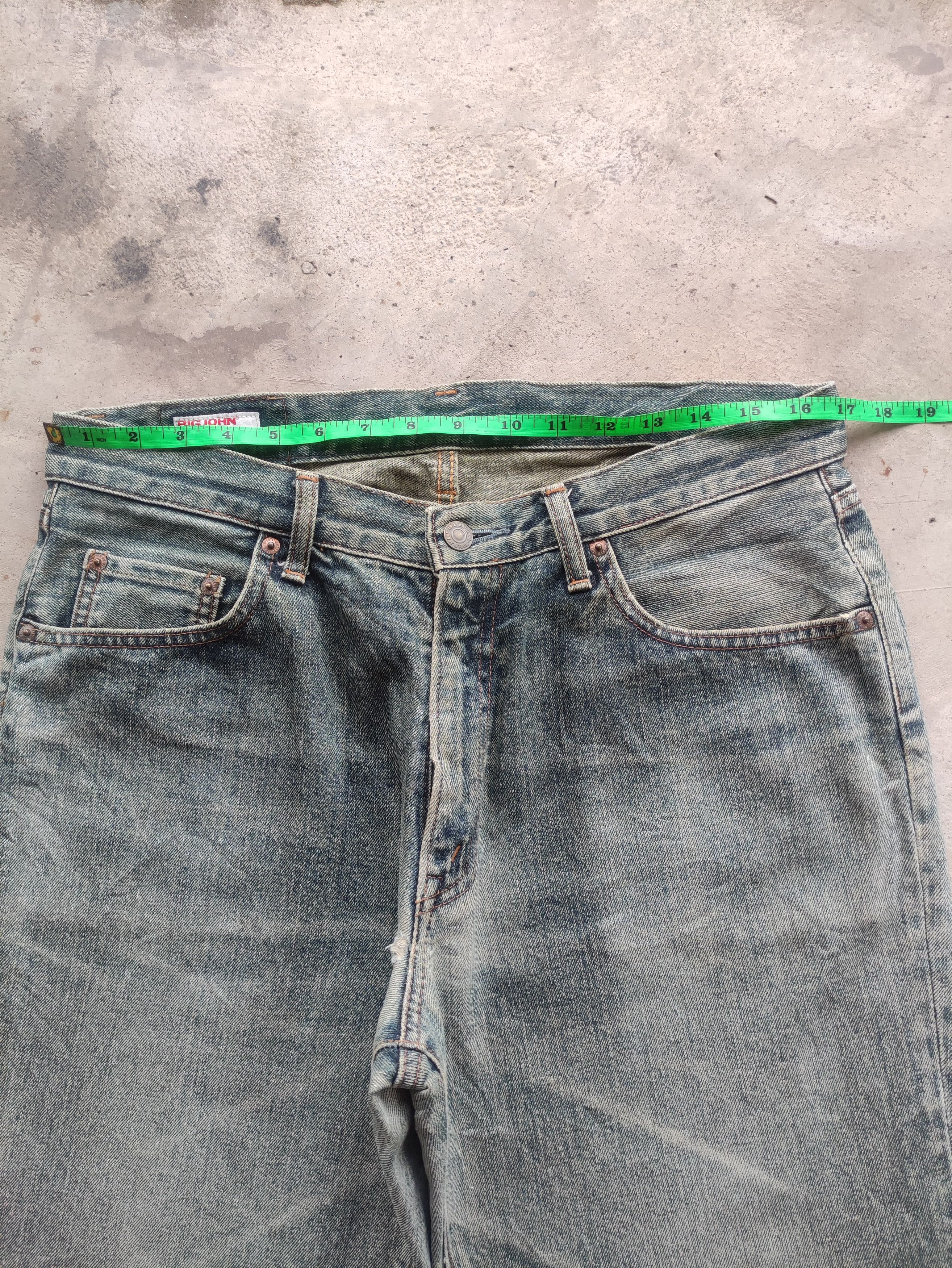 Big John Vintage Big John Japan Jean Distressed Faded Denim Size US 35 - 6 Thumbnail
