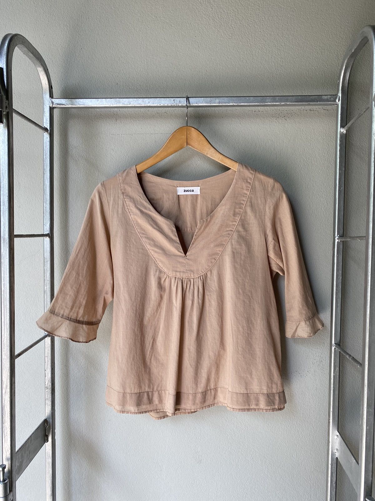 Zucca Zucca Peach Cotton Blouse Size M / US 6-8 / IT 42-44 - 9 Thumbnail