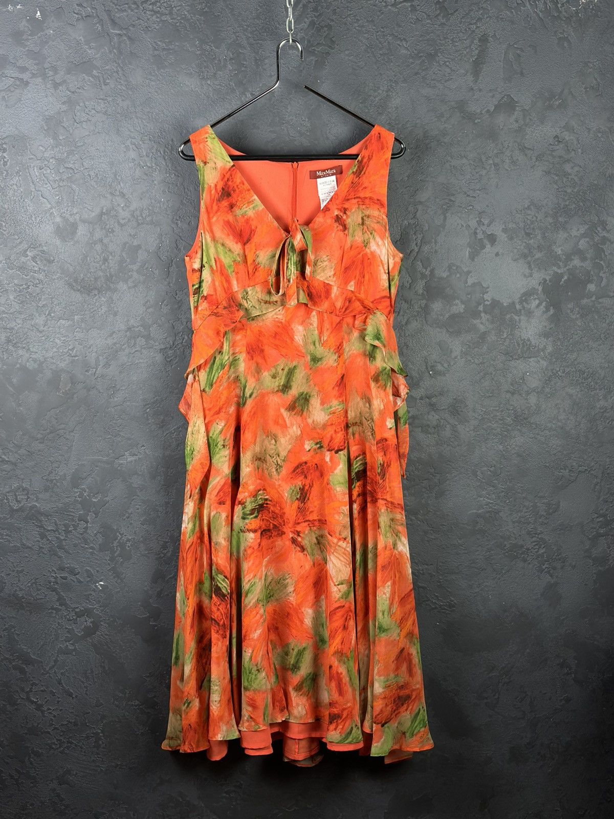 Max Mara RRP800$ Women’s Max Mara Studio Silk Midi Dress Floral Print Size XL / US 12-14 / IT 48-50 - 1 Thumbnail