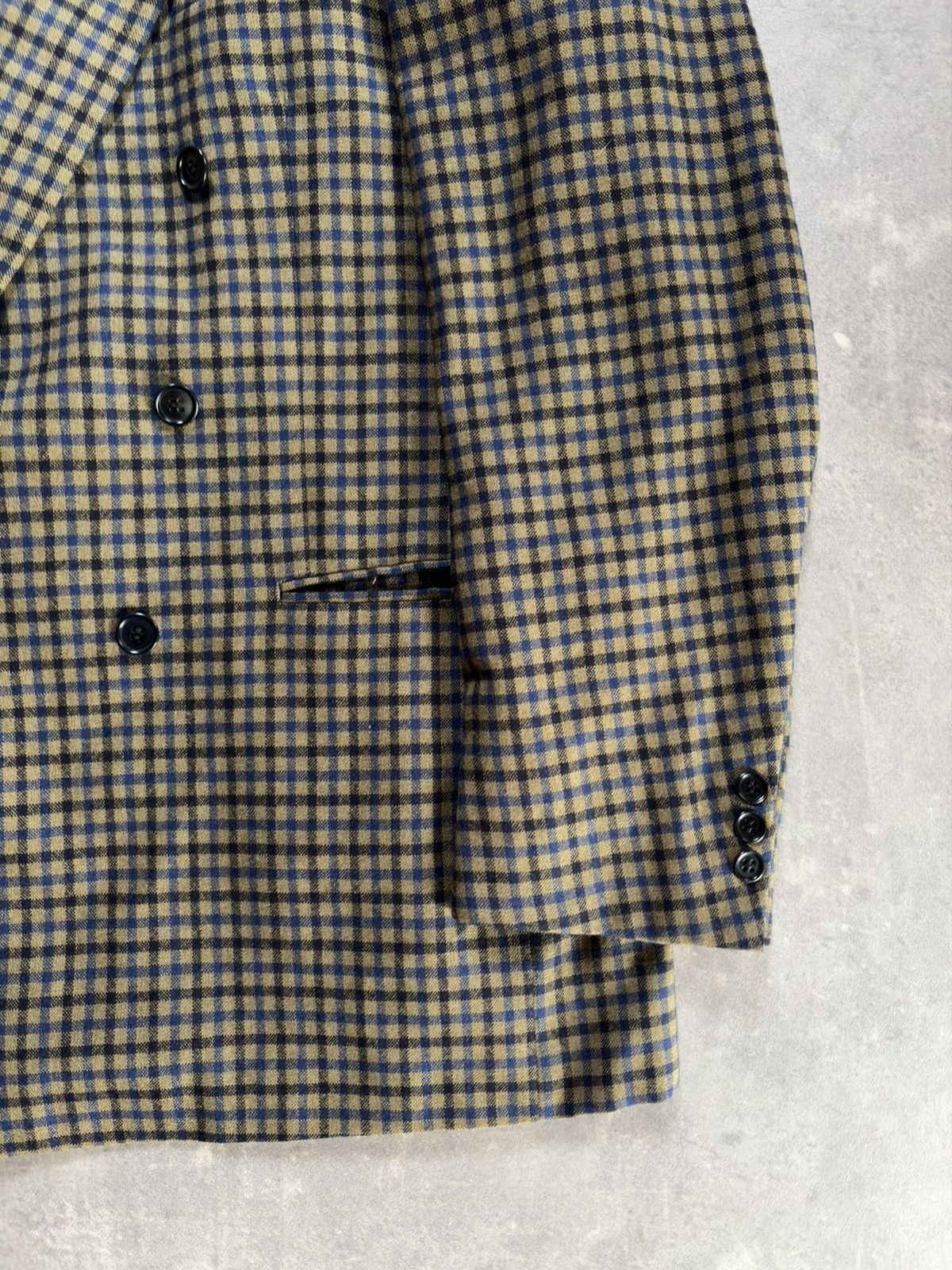 Cerruti 1881 Cerruti 1881 Pure 100% Cashmere Double Breasted Plaid Blazer Size 46R - 5 Thumbnail