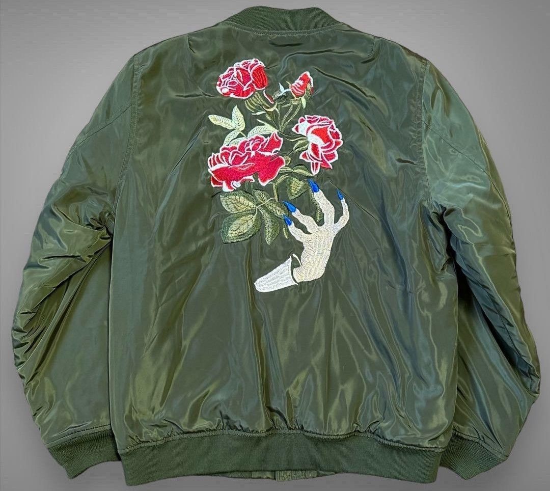 undercover Ghost Hand Rose Ma-1 Bomber Jacket 