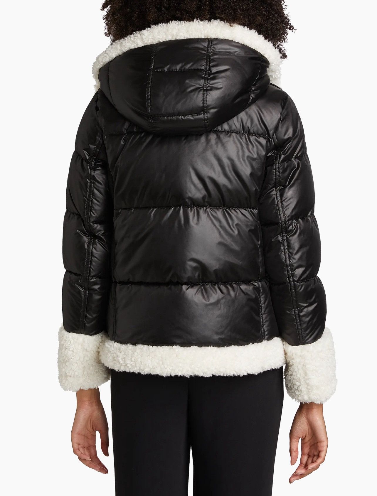 Mercer Collective Dana Mixed-Media Hooded Down Coat size XS