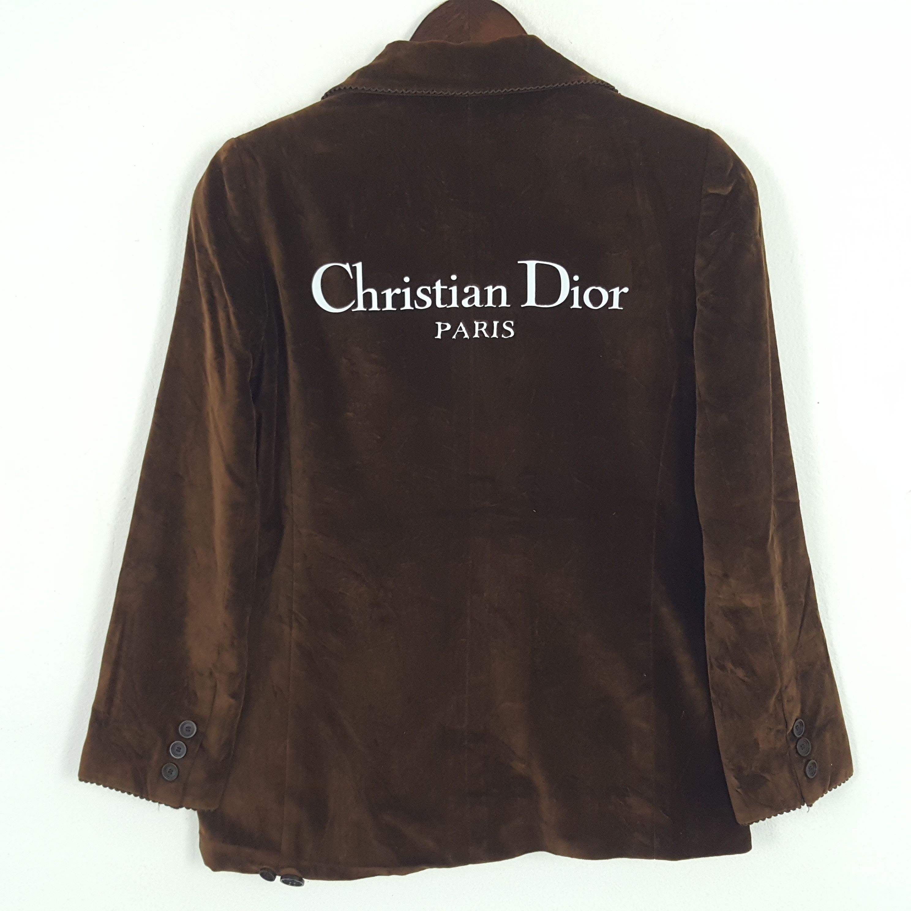 Christian Dior Monsieur × Vintage Vintage Christian Dior Custom Art Logo Velvet Blazer Coat Size S / US 4 / IT 40 - 1 Thumbnail