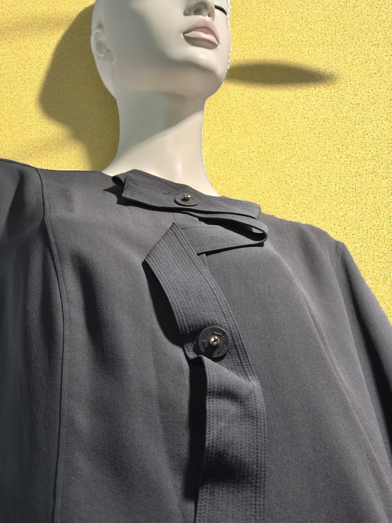 Other Aquilano Rimondi- Charcoal Grey Pure Silk Shirt 62–67 it 46 Size M / US 6-8 / IT 42-44 - 18 Thumbnail