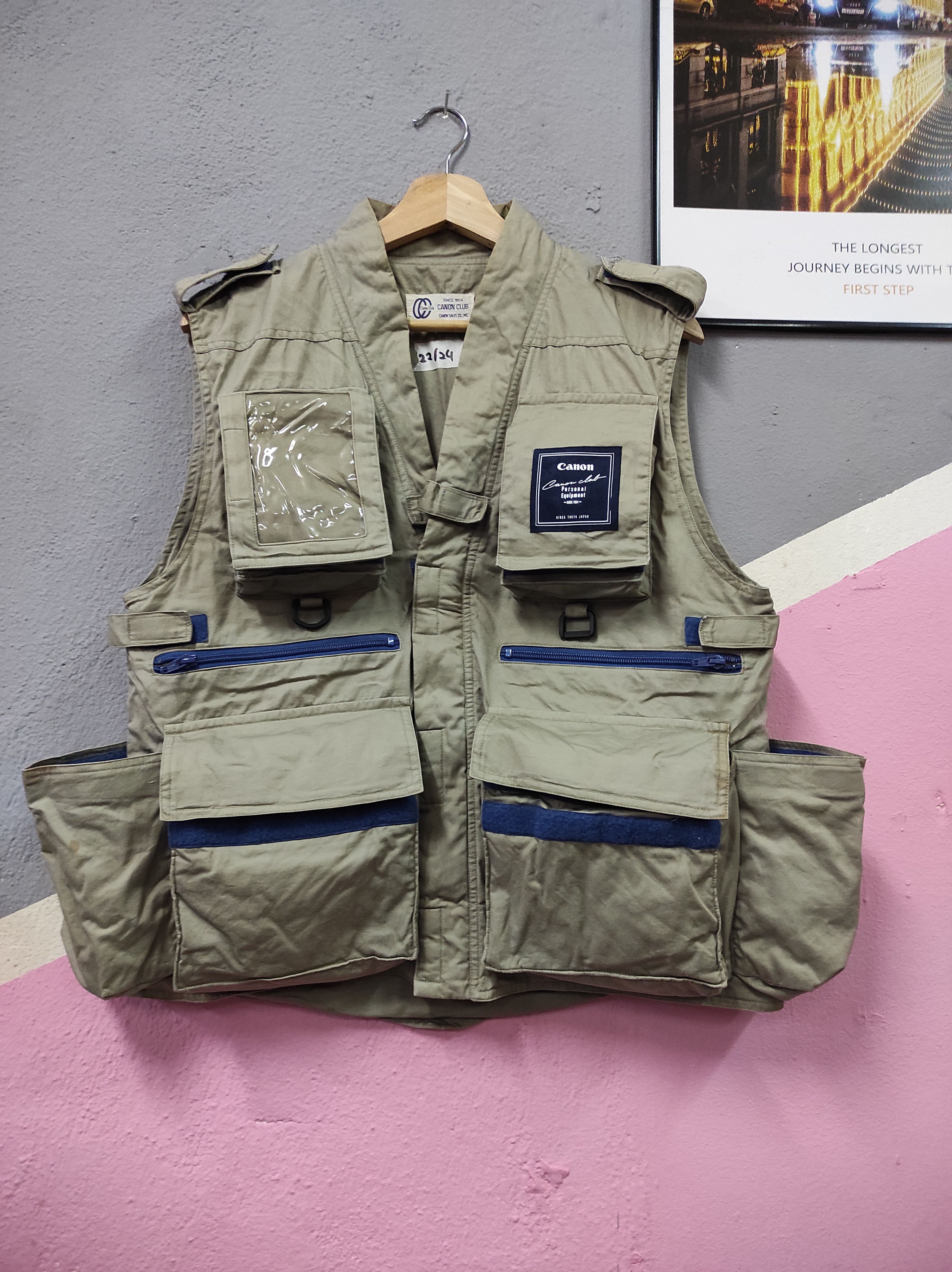 Vintage Canon Camera Photographer Vest Japan