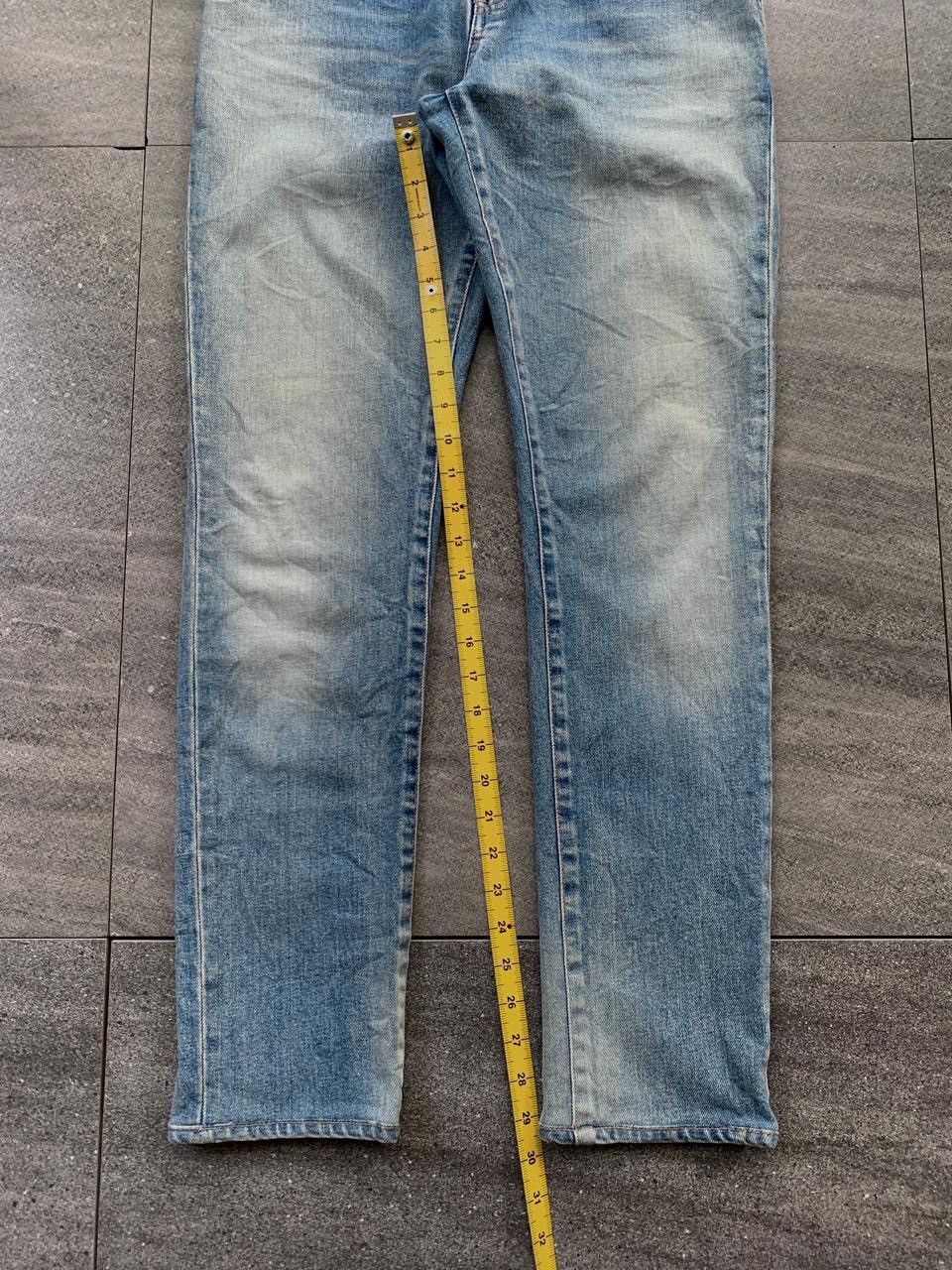 Saint Laurent Paris FREE TAX! D03 Light Wash Skinny Denim Jeans Size US 31 - 19 Thumbnail