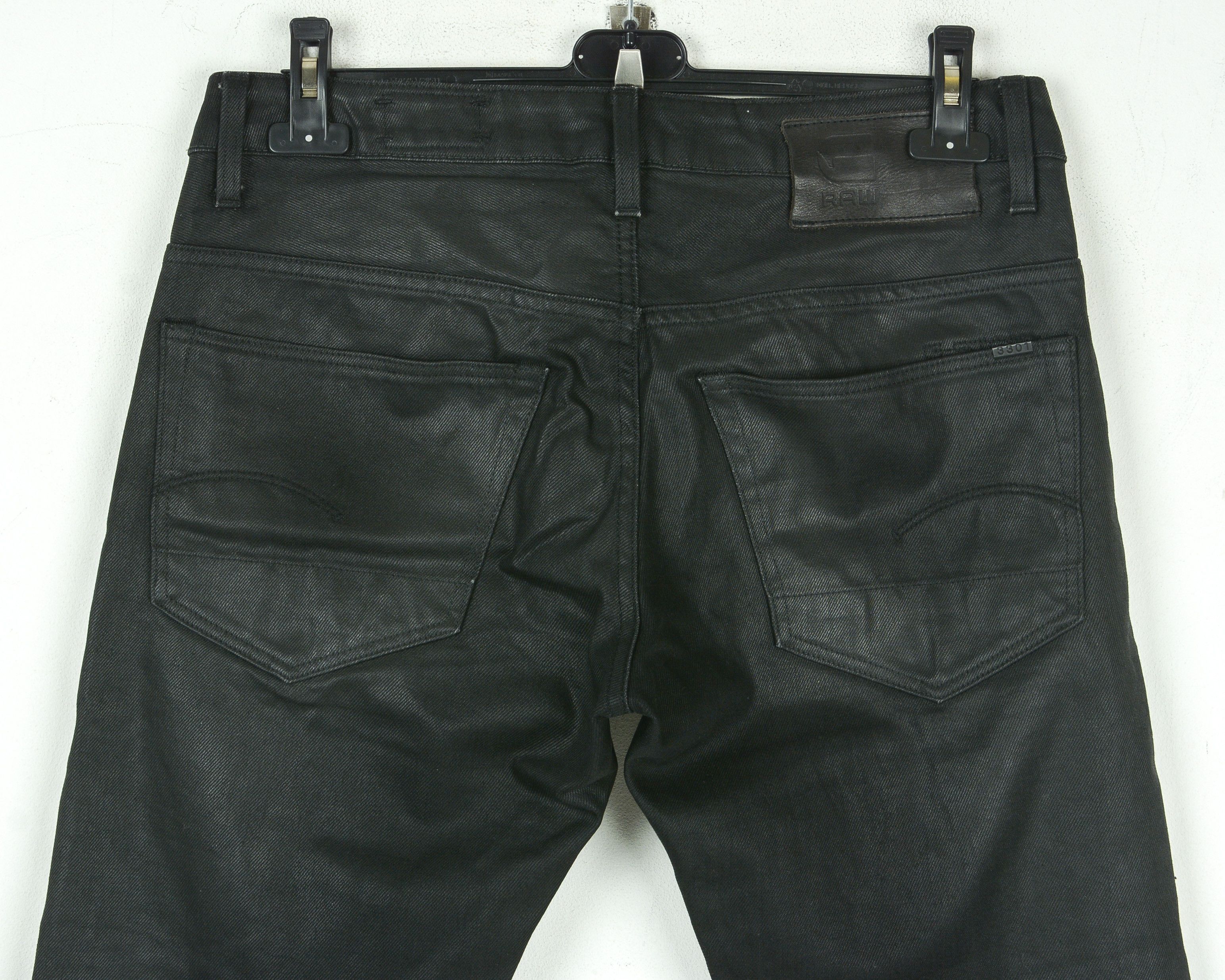 G-Star 3301 LOW TAPERED W32 L32 Waxed Jeans Denim Pants India Size US 32 / EU 48 - 4 Thumbnail